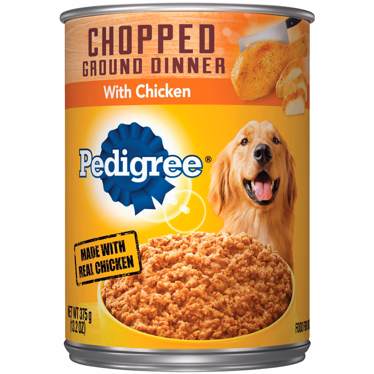 Pedigree Traditional Chopped Ground Dinner with Chicken Wet Dog Food, 13.2 Oz.