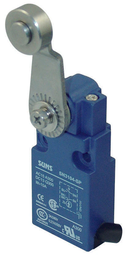 SUNS SN3104-SP-A5 Fixed Roller Lever Compact Limit Switch 5m Cable