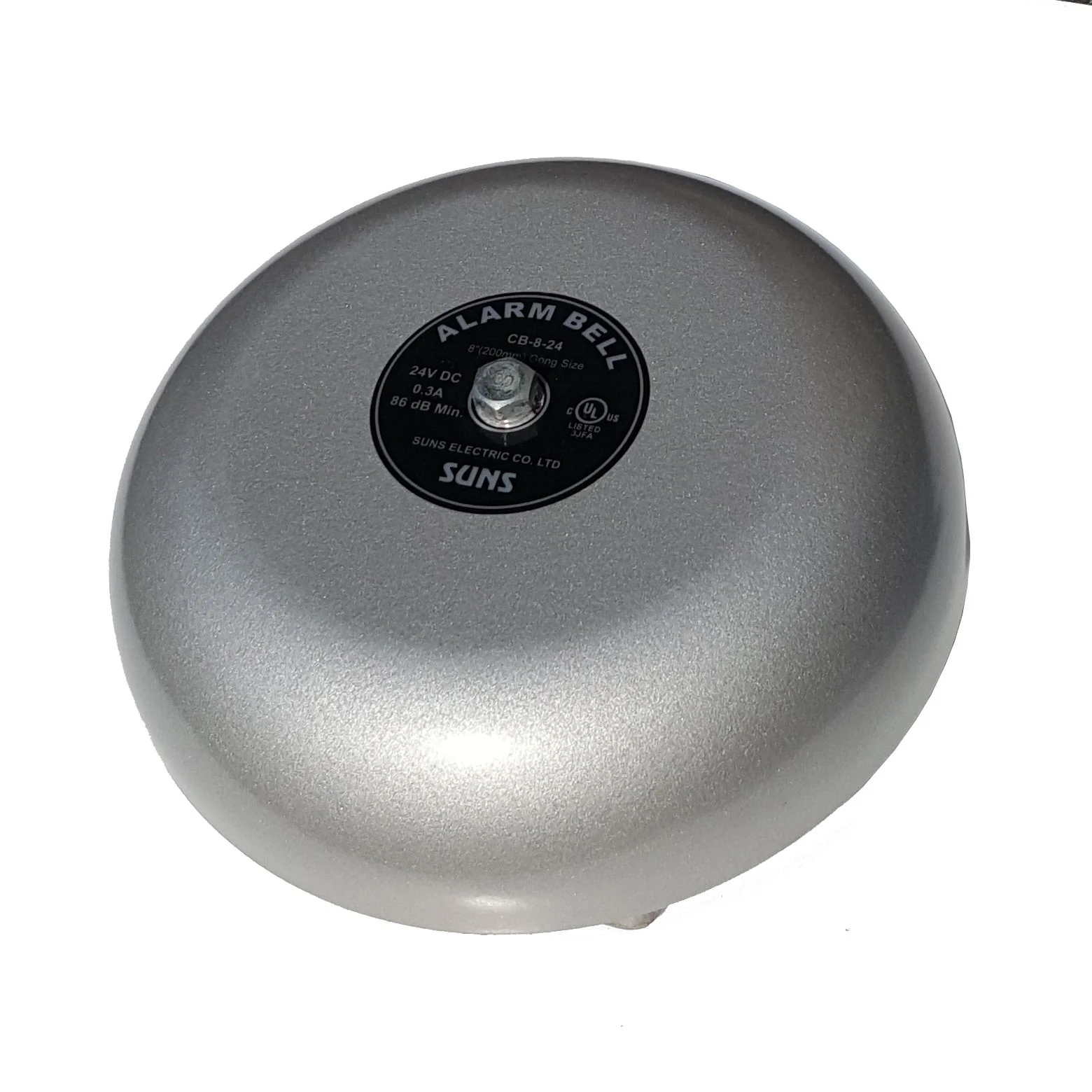 SUNS CB-8-24 Gray 24V Alarm Bell 8 Inch 24 Volt DC (8″ in 24 VDC)
