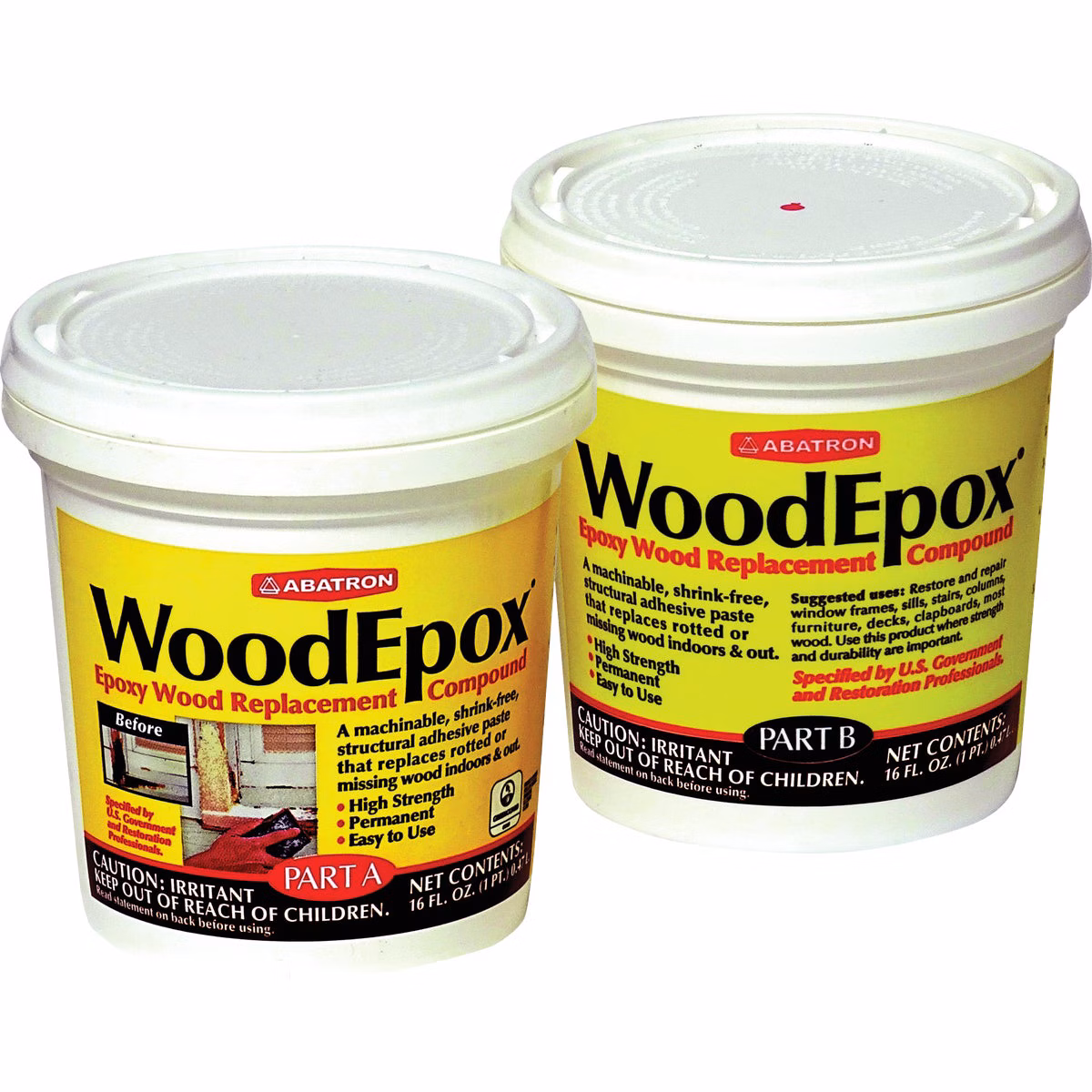 Abatron WoodEpox – Includes 1 Pt. Part A & 1 Pt. Part B