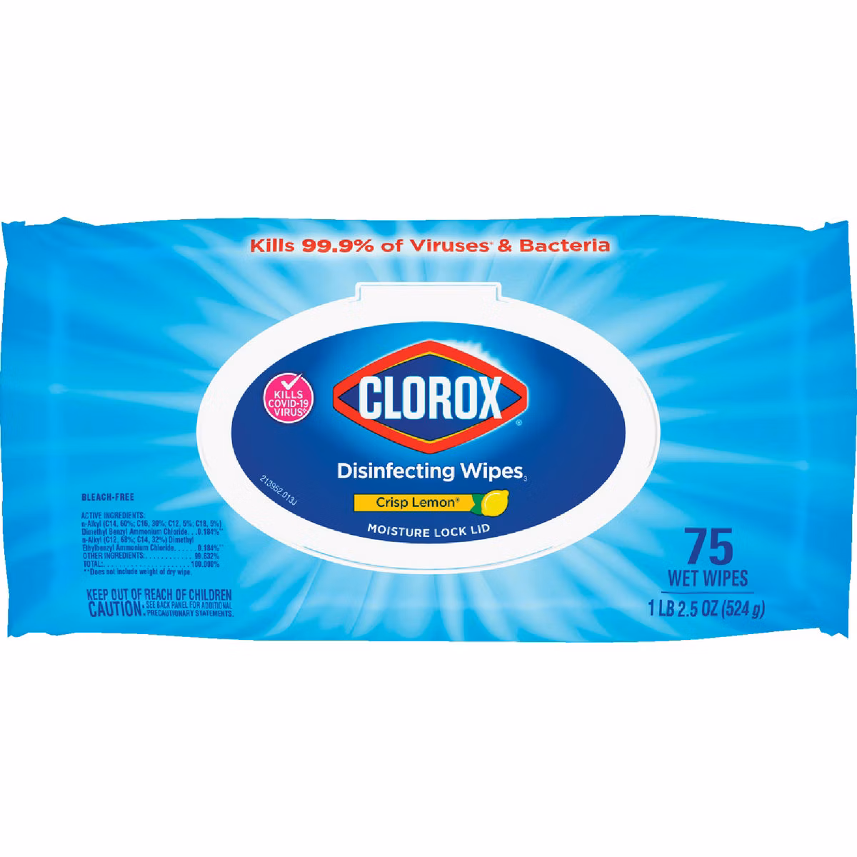 Clorox Crisp Lemon Disinfecting Cleaning Wipes Flexpack (75-Count)