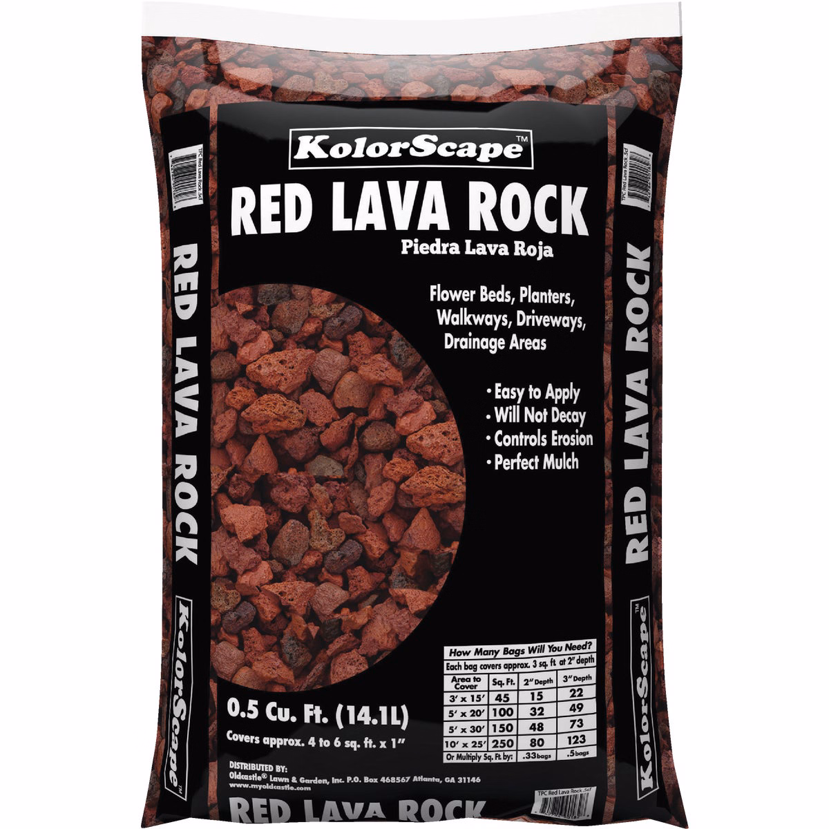 KolorScape 0.5 Cu. Ft. Red Lava Rock