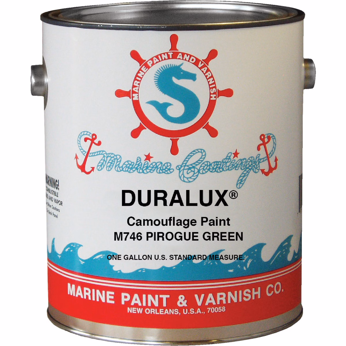 DURALUX Flat Marine Paint, Camouflage Pirogue Green, 1 Gal.