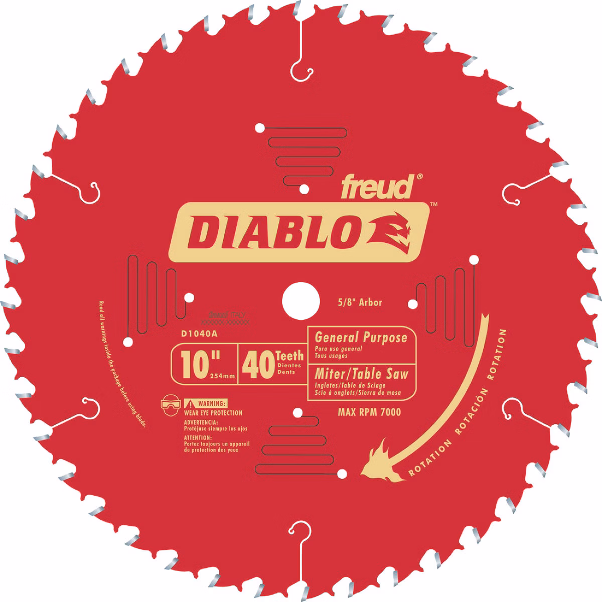 Diablo 10 In. 40-Tooth General Purpose Circular Saw Blade, Bulk
