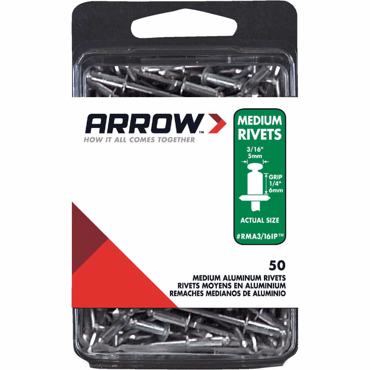Arrow 3/16 In. x 1/4 In. Aluminum Rivet (50-Count)