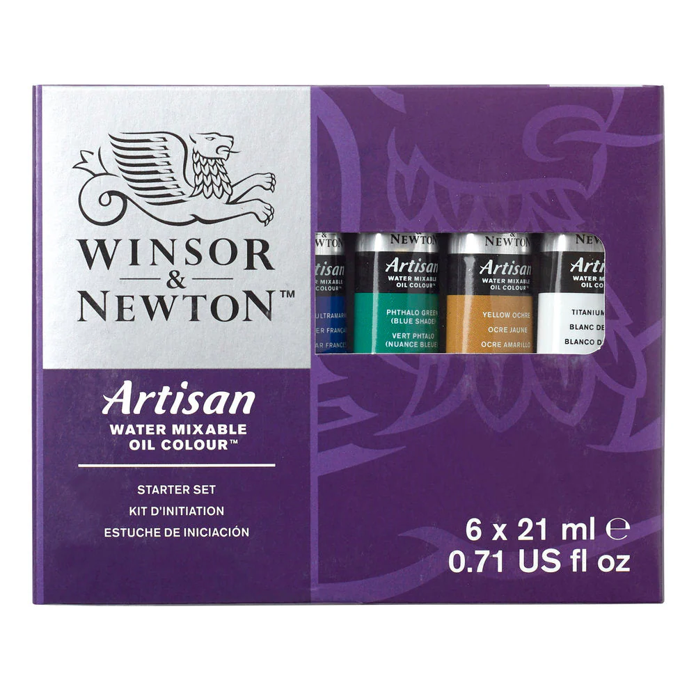 Artisan Water Mixable Oil Colour Beginners Set – 6x21ml Tubes