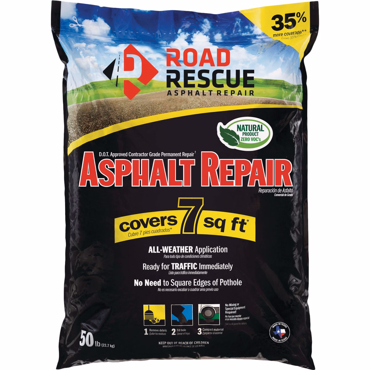 Road Rescue 50 Lb. Blacktop Patch Asphalt Repair