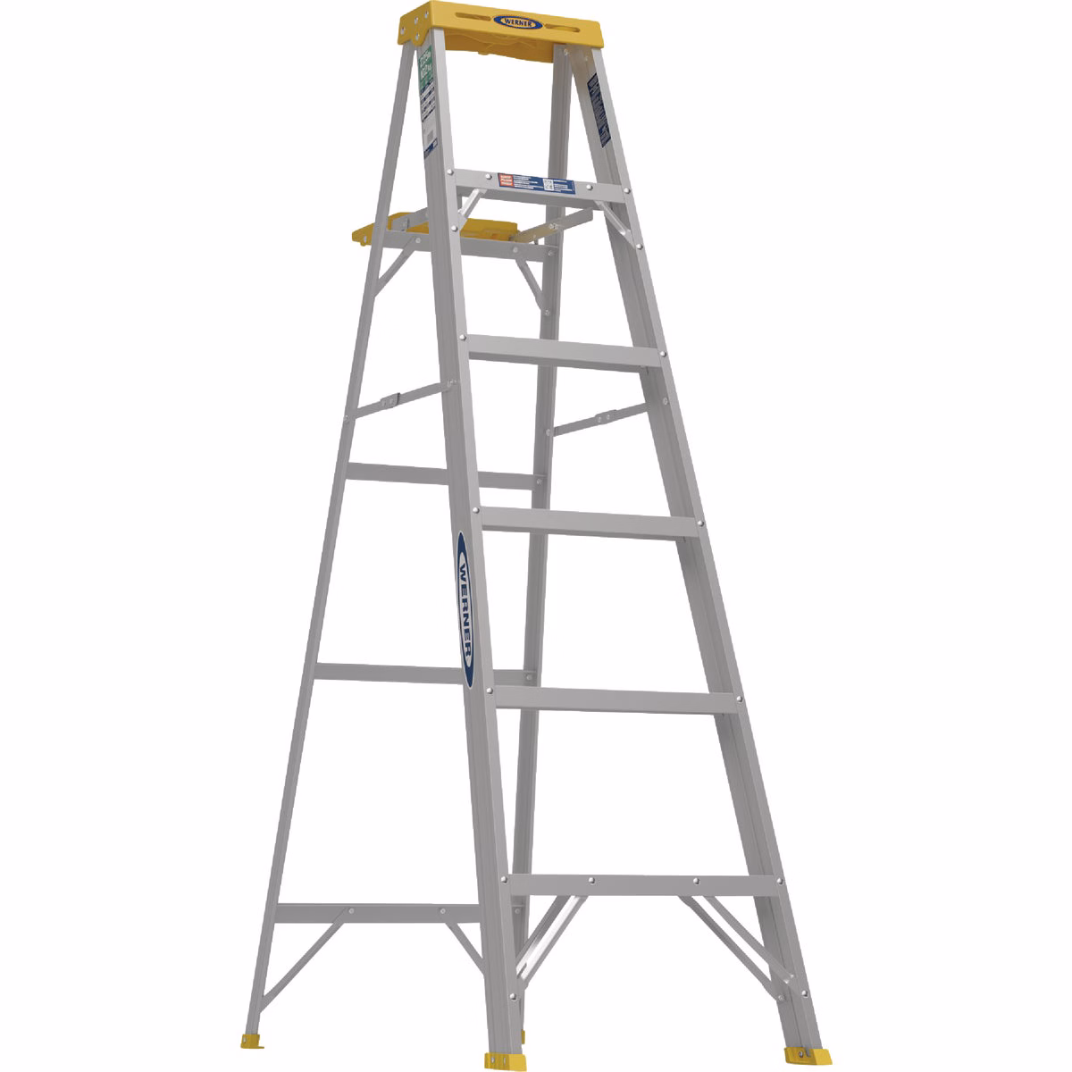 Werner 6 Ft. Aluminum Step Ladder with 225 Lb. Load Capacity Type II Ladder Rating