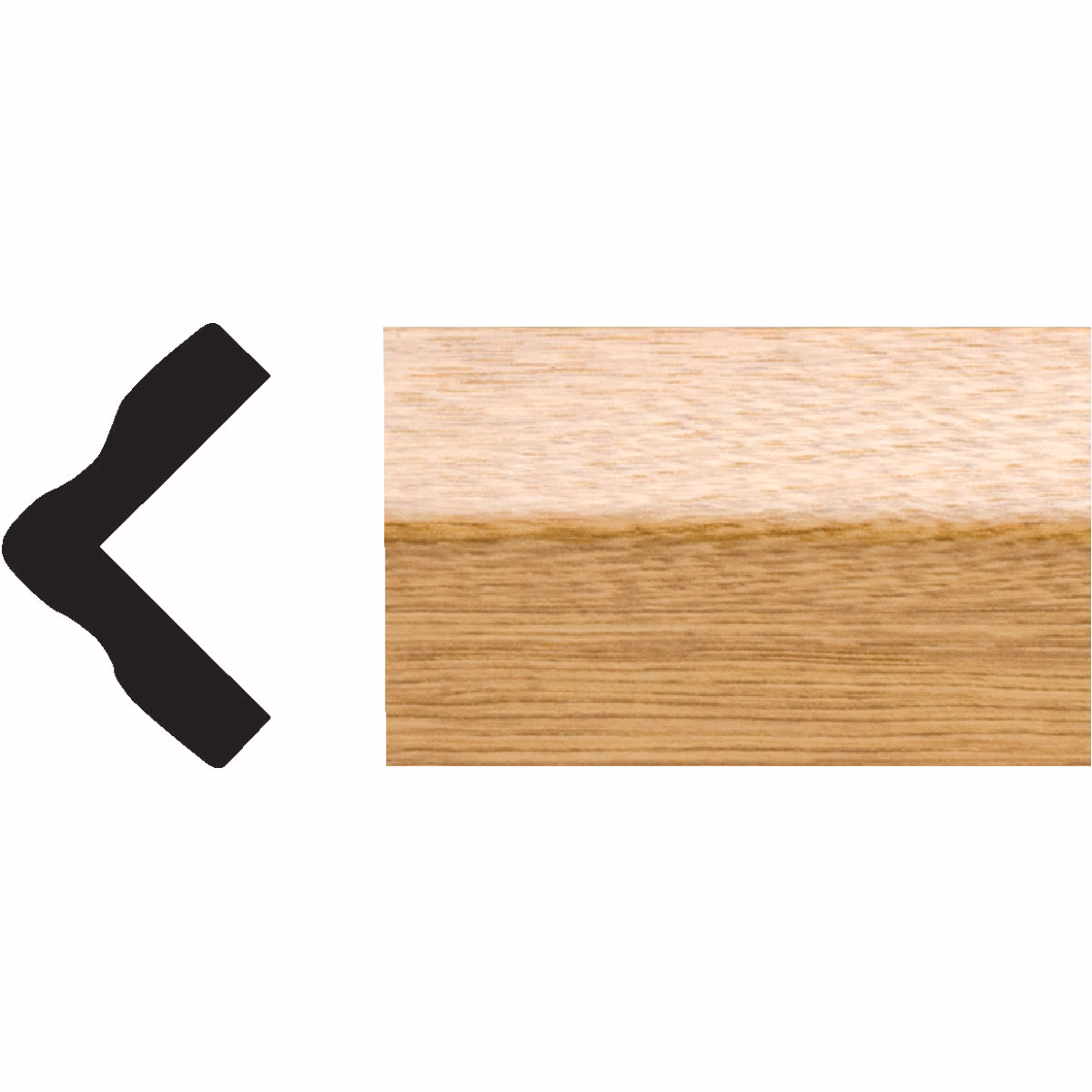 Royal 1 In. x 1 In. x 8 Ft. Imperial Oak PVC Interior Outside Corner Molding