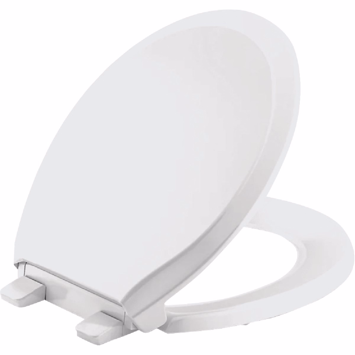 Kohler Rutledge ReadyLatch Quiet-Close Round Toilet Seat, White