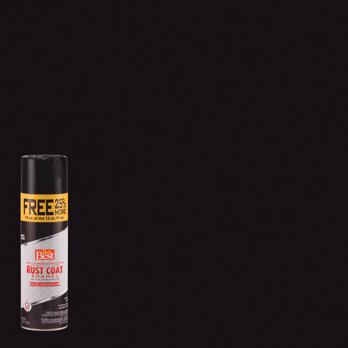 Do it Best Rust Coat Gloss Black 15 Oz. Anti-Rust Spray Paint