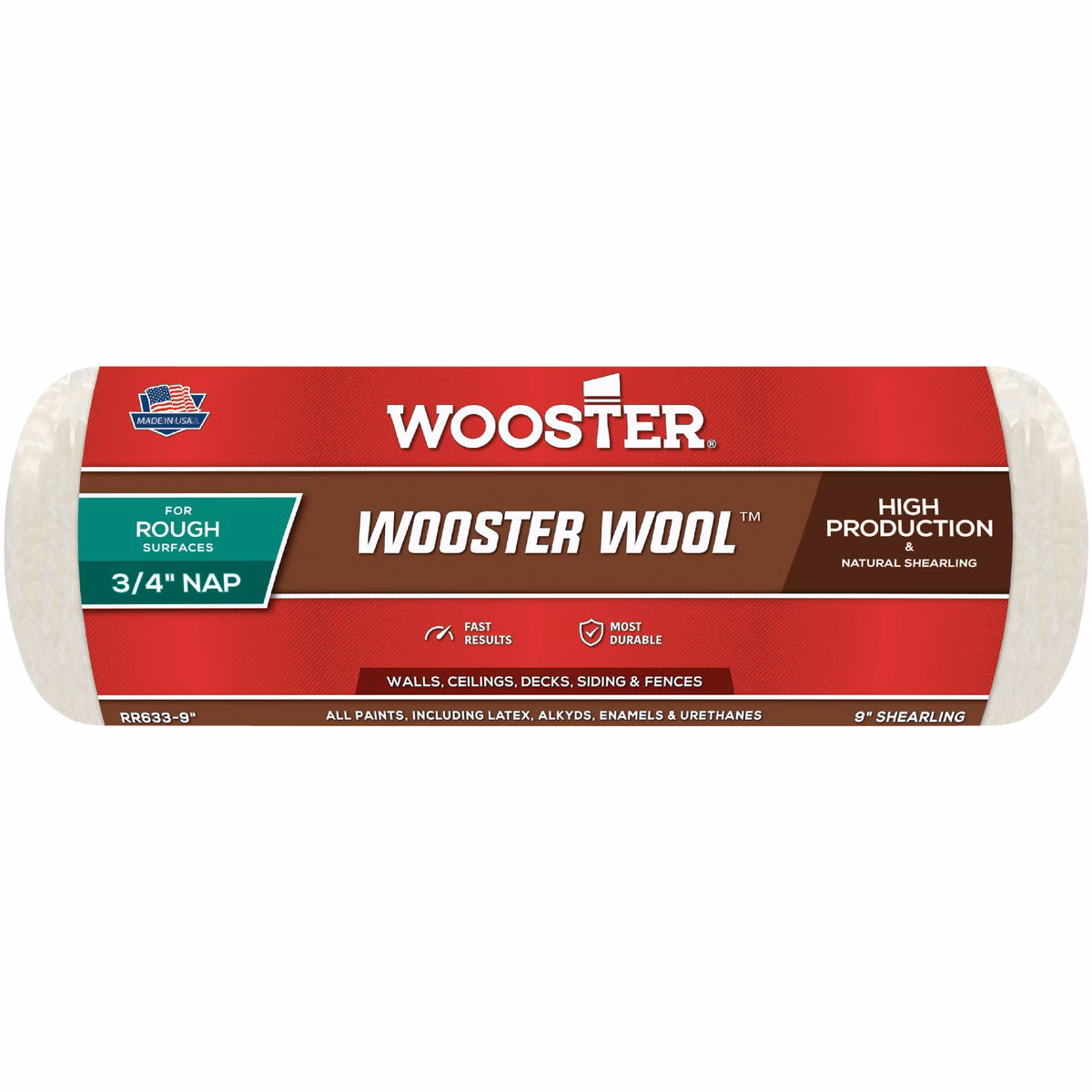 Wooster Wool 9 In. x 3/4 In. Paint Roller Cover