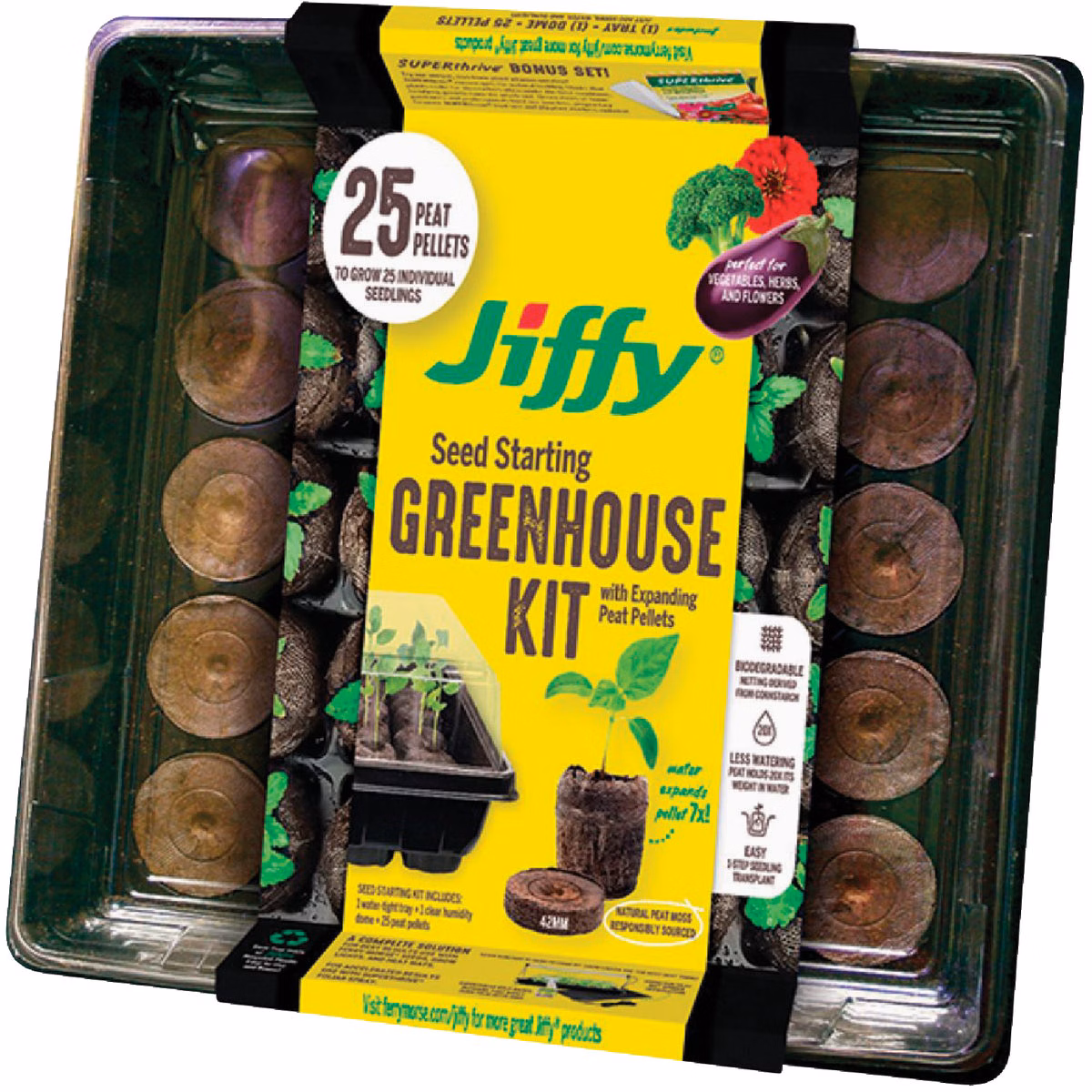 Jiffy Professional 25-Cell Seed Starting Greenhouse with SUPERthrive