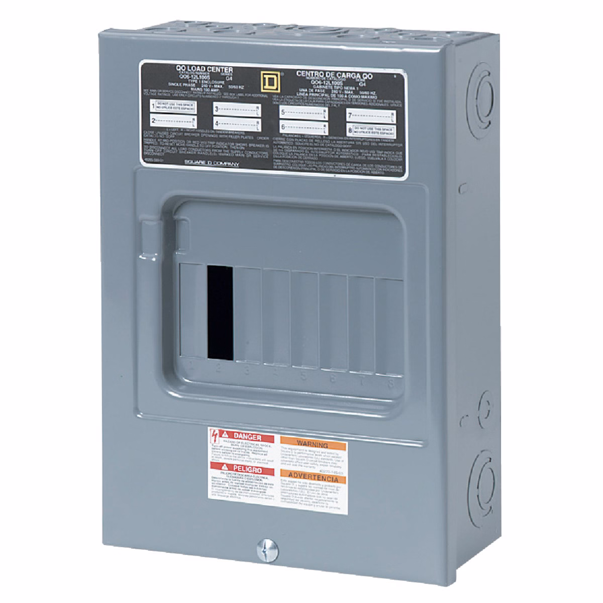 Square D QO 100A 6-Space 12-Circuit Indoor Main Lug Load Center