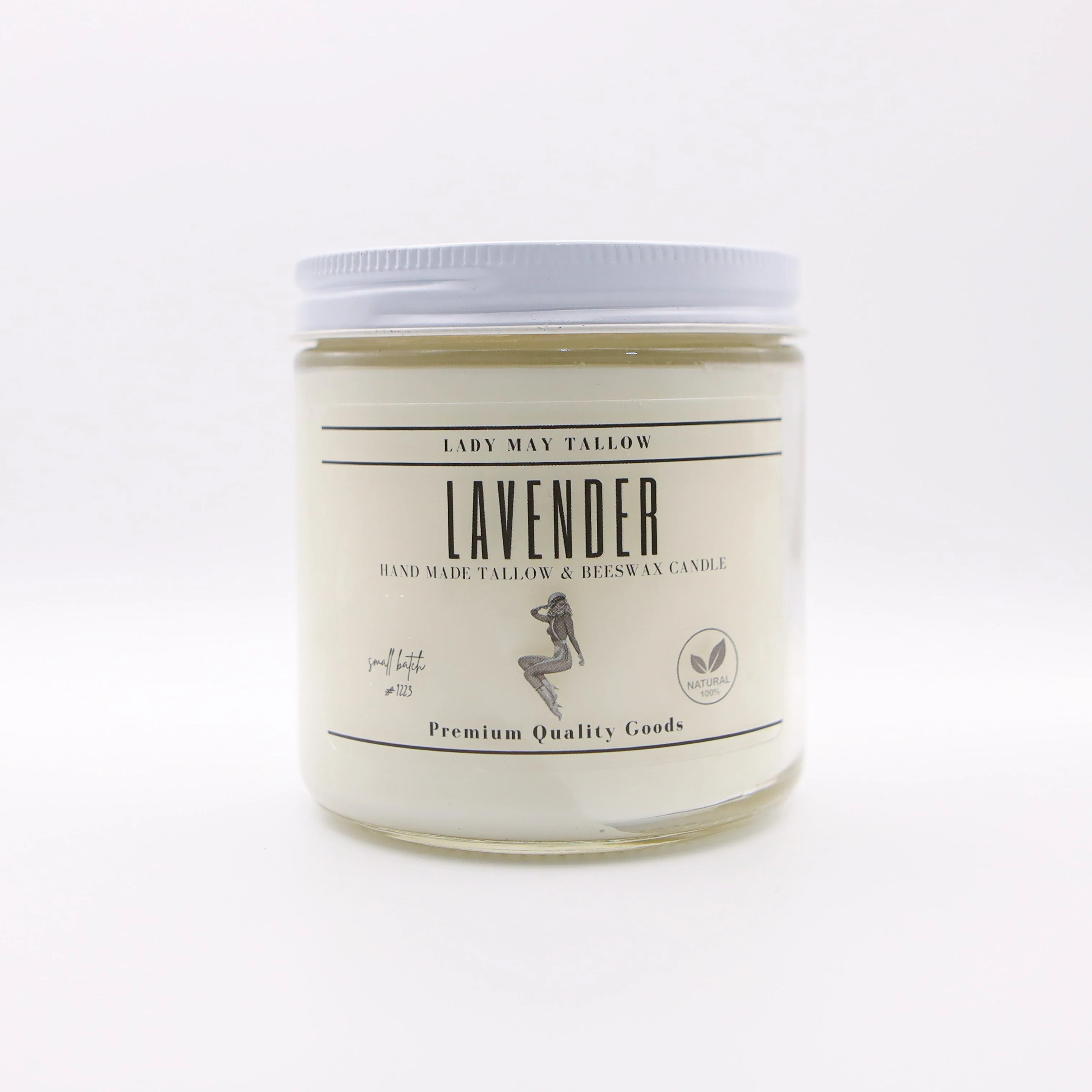 Lavender Tallow & Beeswax Candle | Natural & Non-Toxic Candle, Clean-Burning