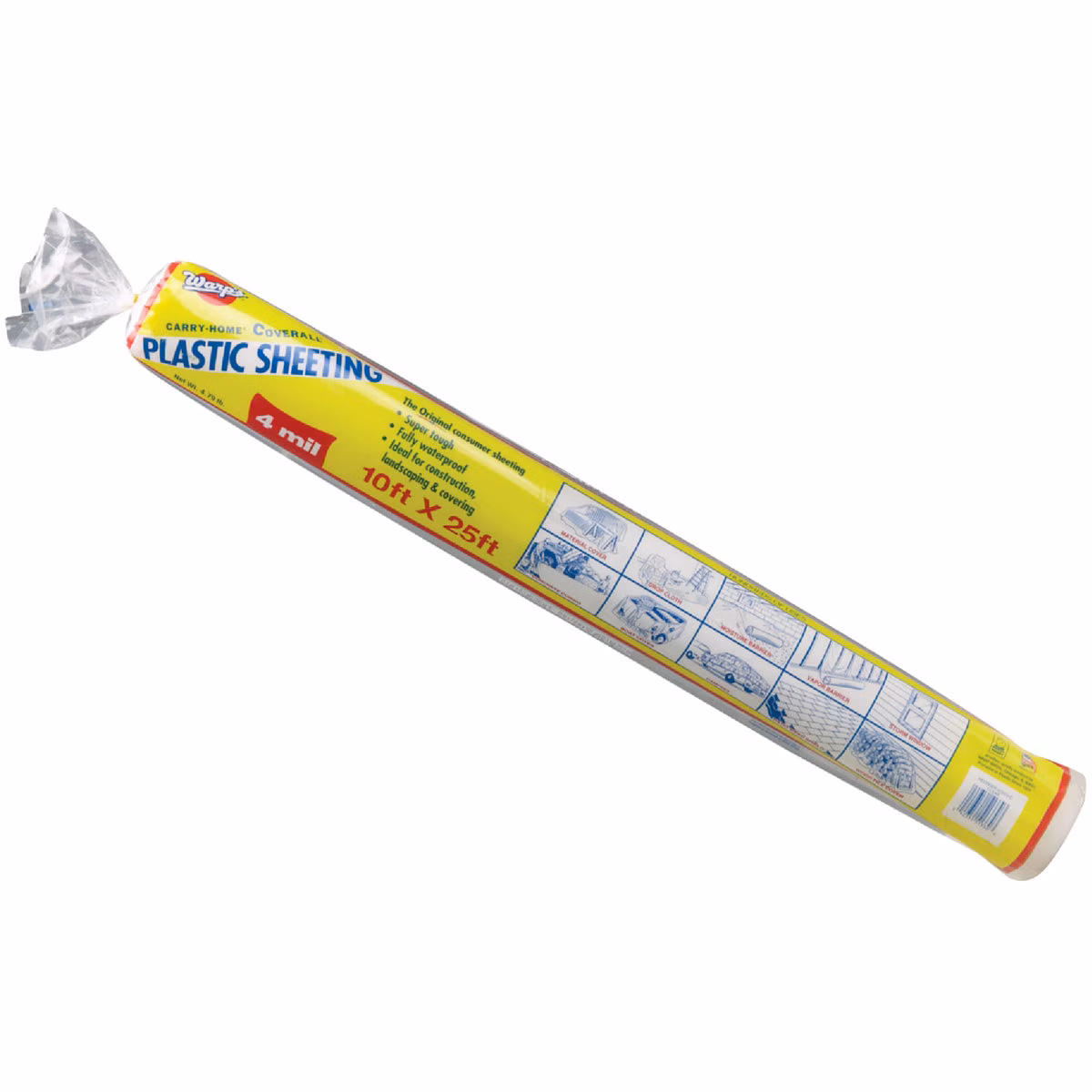 Warp's Coverall 10 Ft. x 25 Ft. Clear 4 Mil. Plastic Sheeting