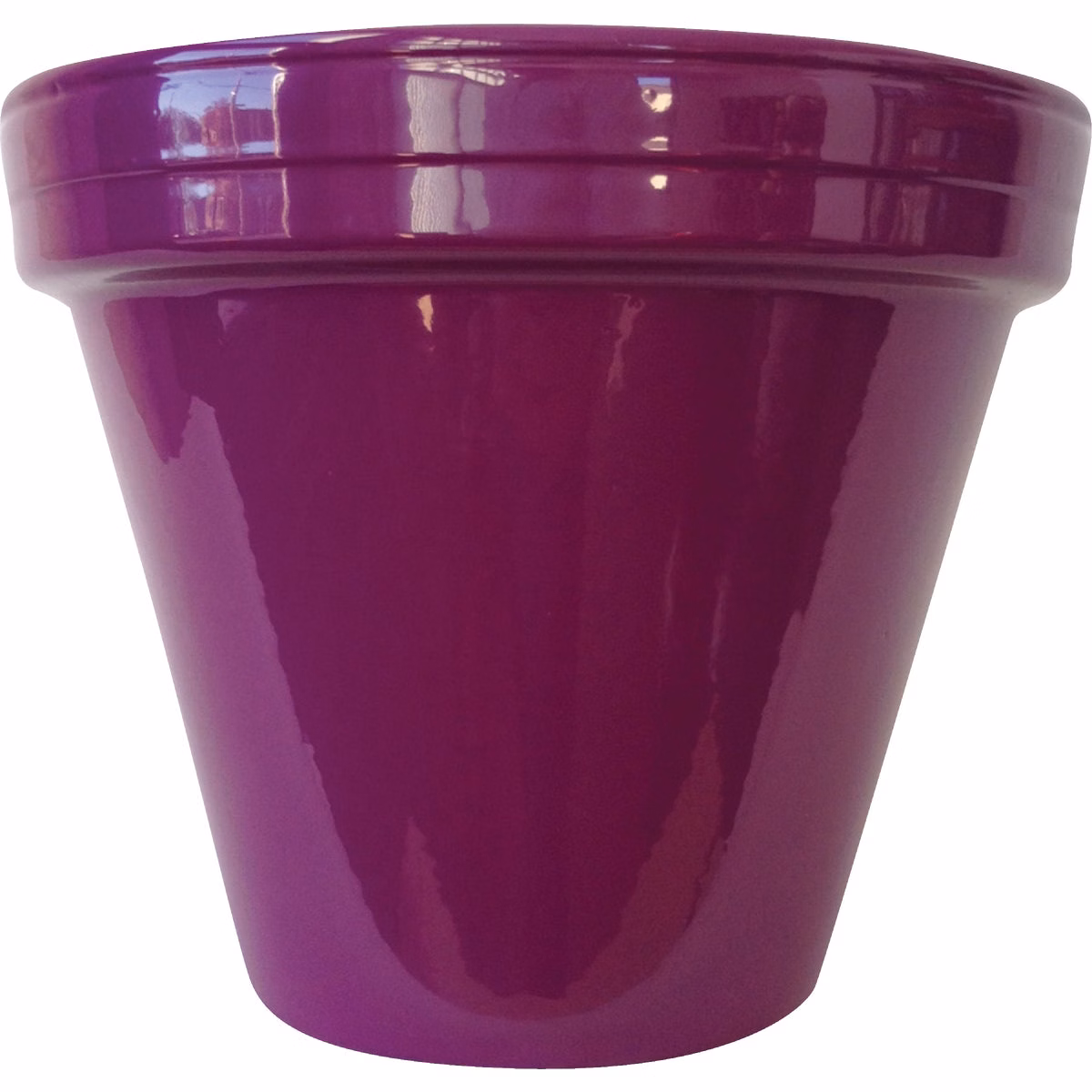 Ceramo Spring Fever 4-1/2 In. H. x 3-3/4 In. Dia. Violet Clay Flower Pot