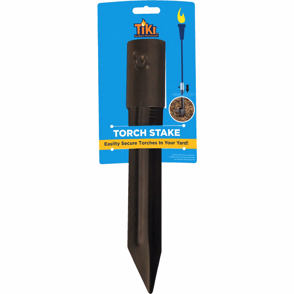Tiki Black Metal Patio Torch Stake