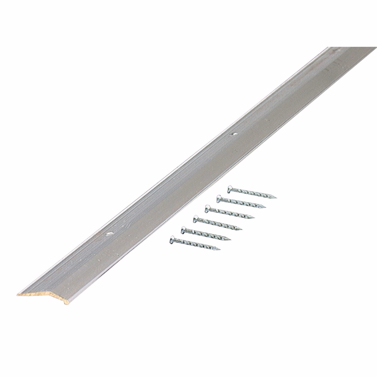 M-D Building Products 7/8 in. x 36 in. Polished Aluminum Carpet Trim with Screw Nails