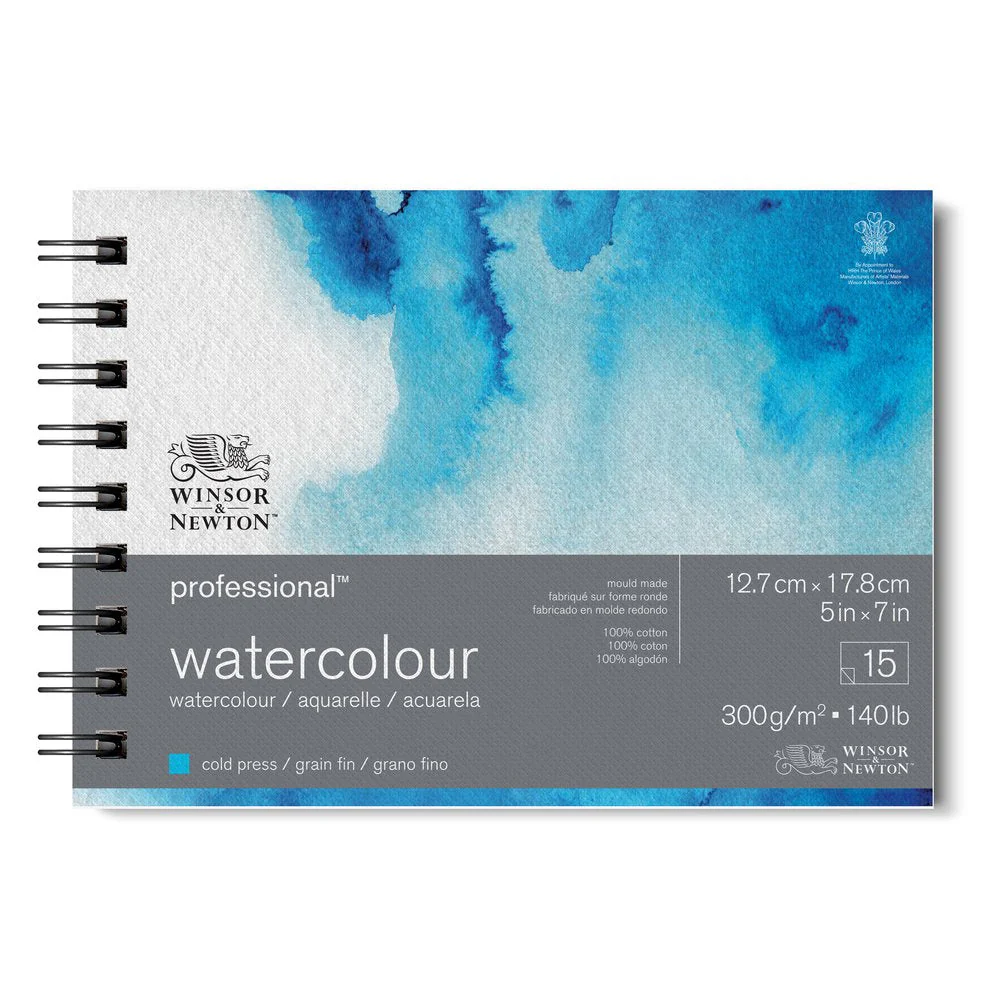 Professional Watercolour Paper – Spiral-Bound – 300gsm/140lb