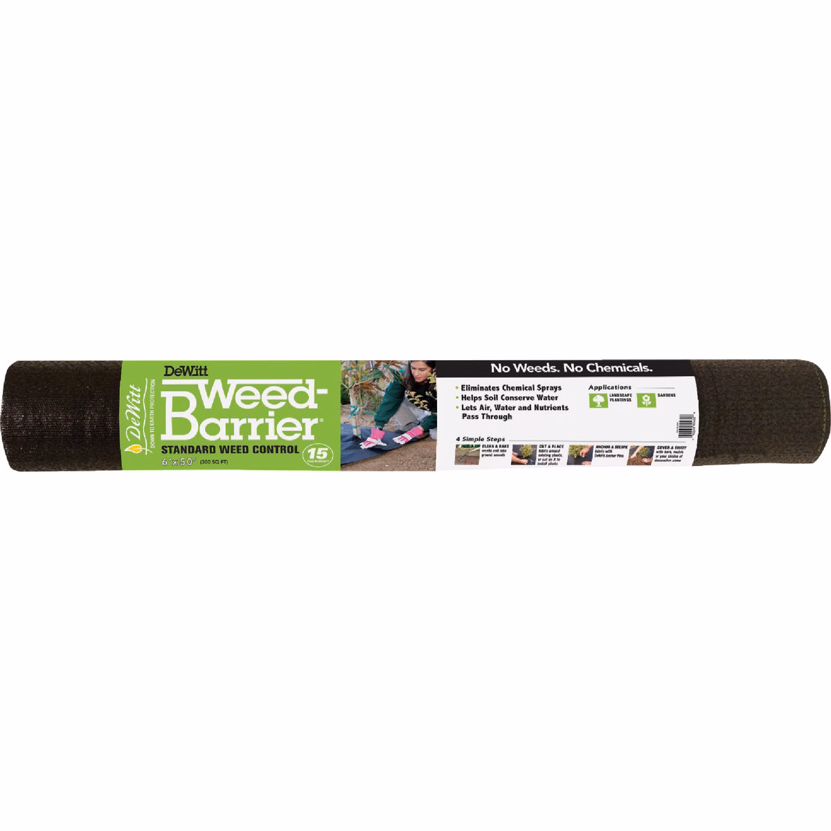 DeWitt Weed Barrier 6 Ft. W. x 50 Ft. L. Pointbond Polypropylene 15-Year Weed Control Landscape Fabric