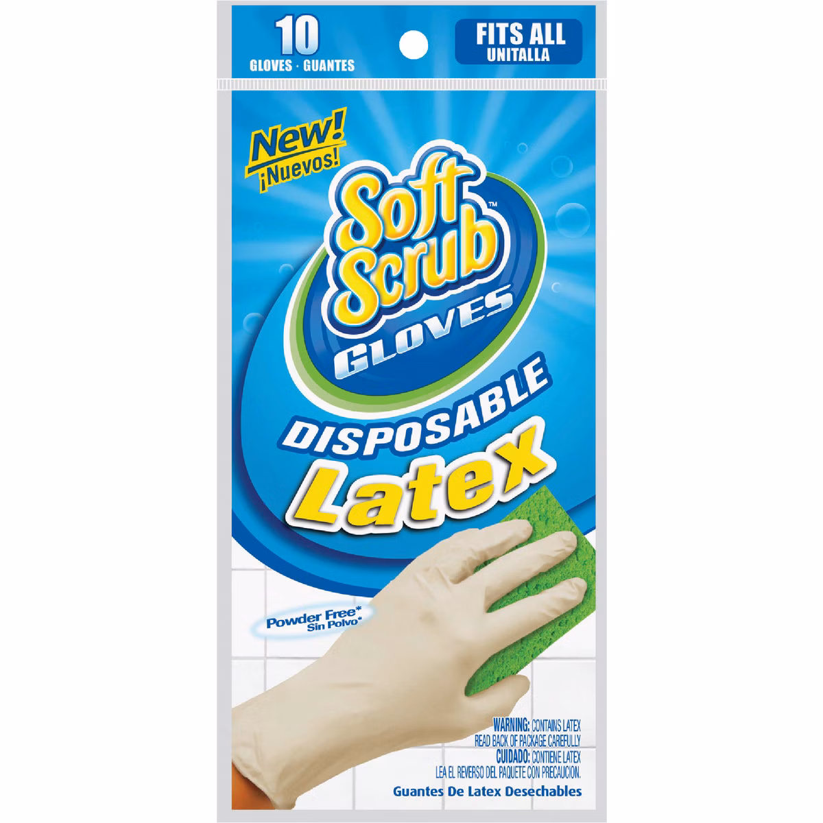 Soft Scrub 1 Size Fits All Latex Disposable Glove (10-Pack)