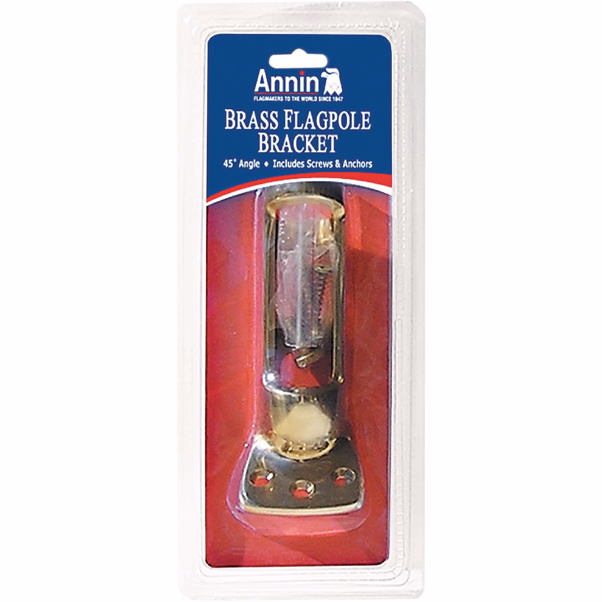 Annin 1-Position 1 In. Brass Flag Pole Bracket