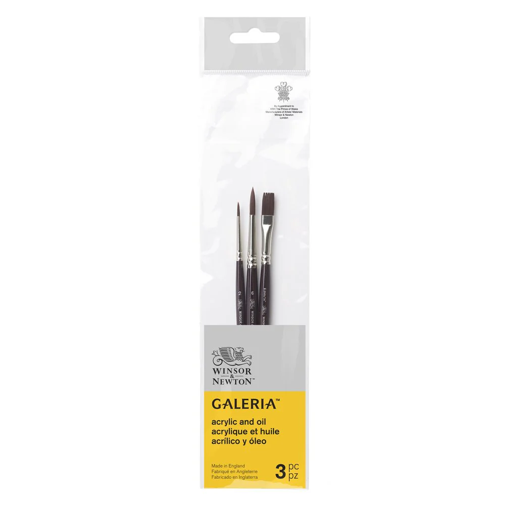 Galeria Brush Short Handle Pack of 3 – Set 1