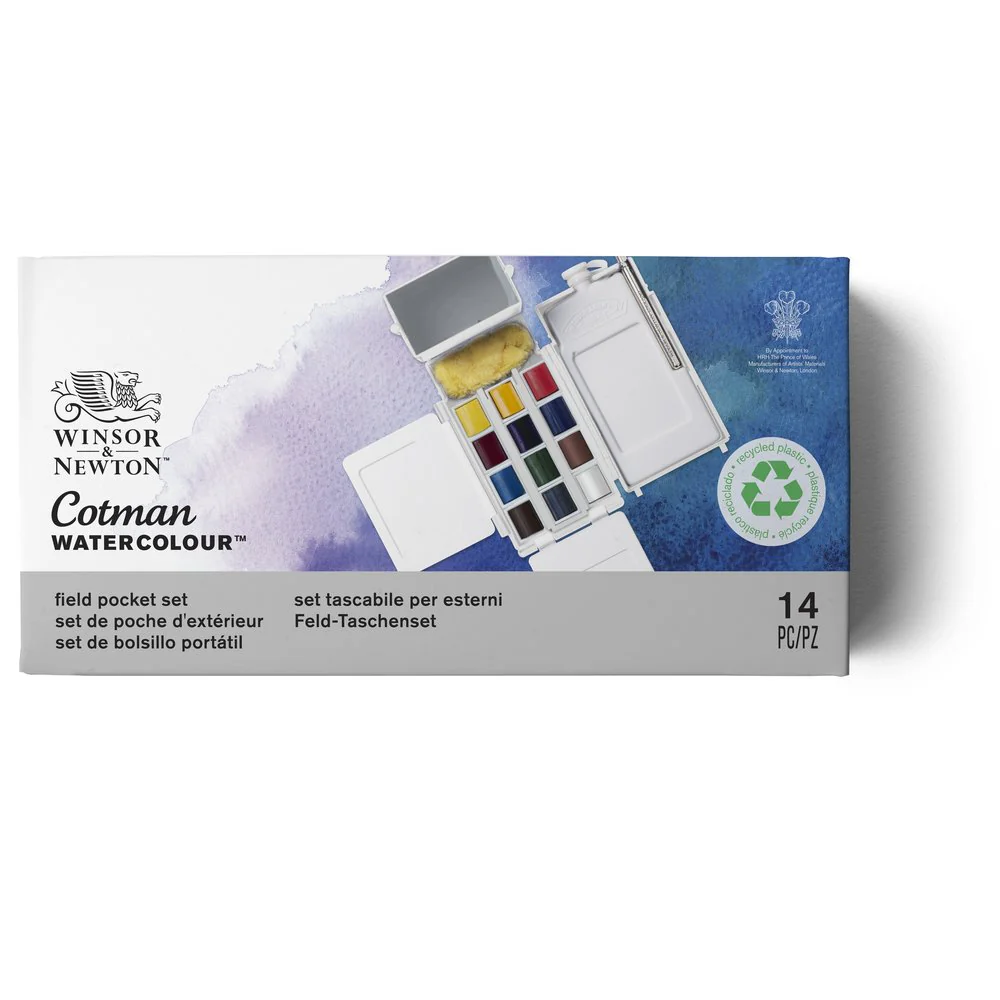 Cotman Watercolours Field Pocket Set – 12 Half Pans