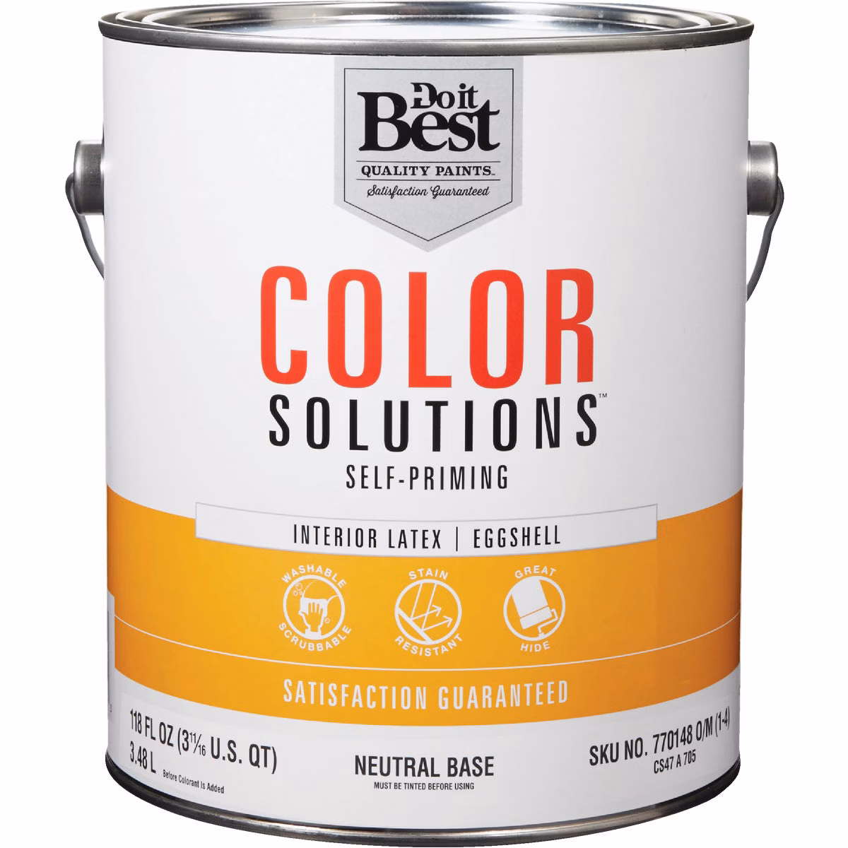 Do it Best Color Solutions Latex Self-Priming Eggshell Interior Wall Paint, Neutral Base, 1 Gal.