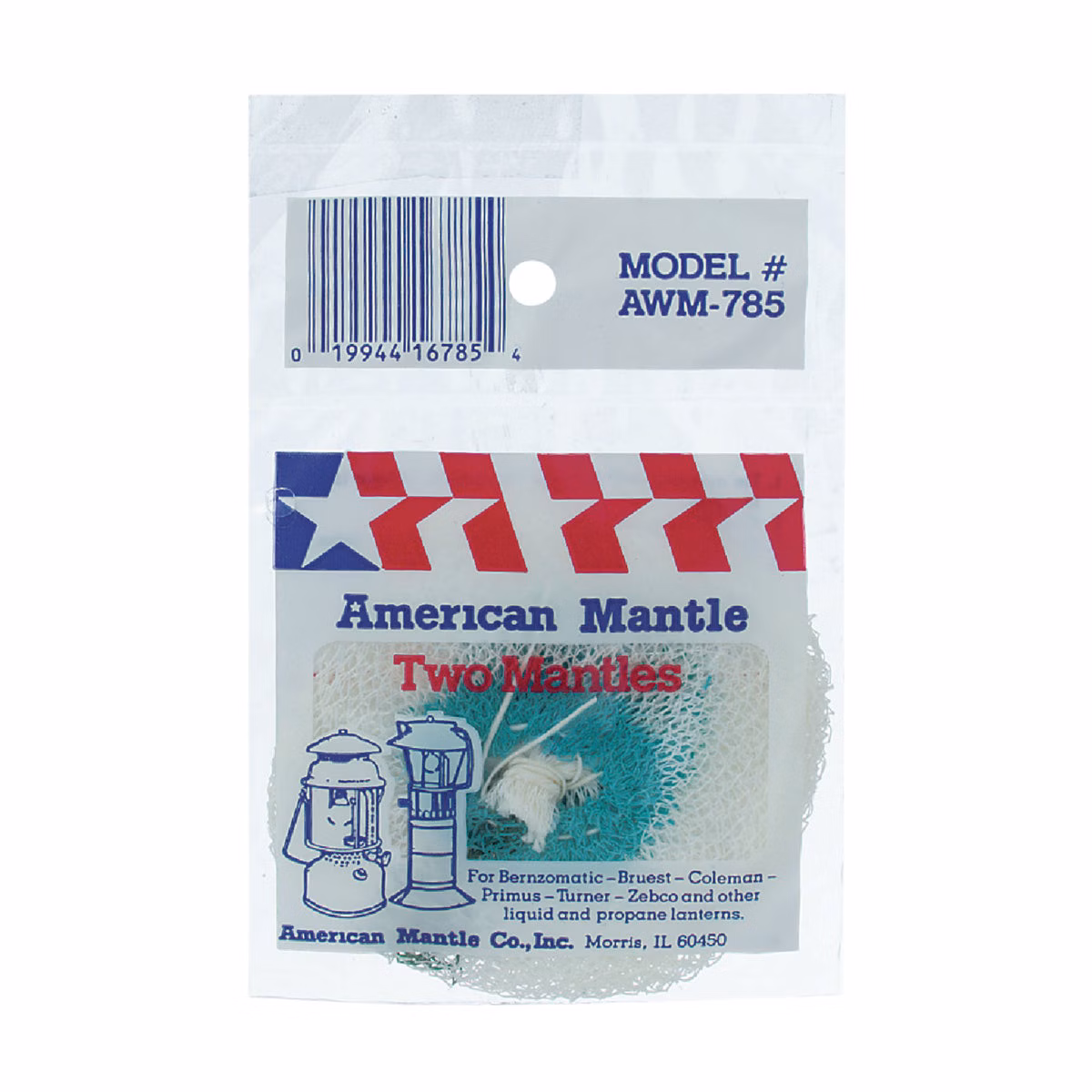 American Mantle Single/Twin Standard Tie Lantern Mantle (2-Pack)