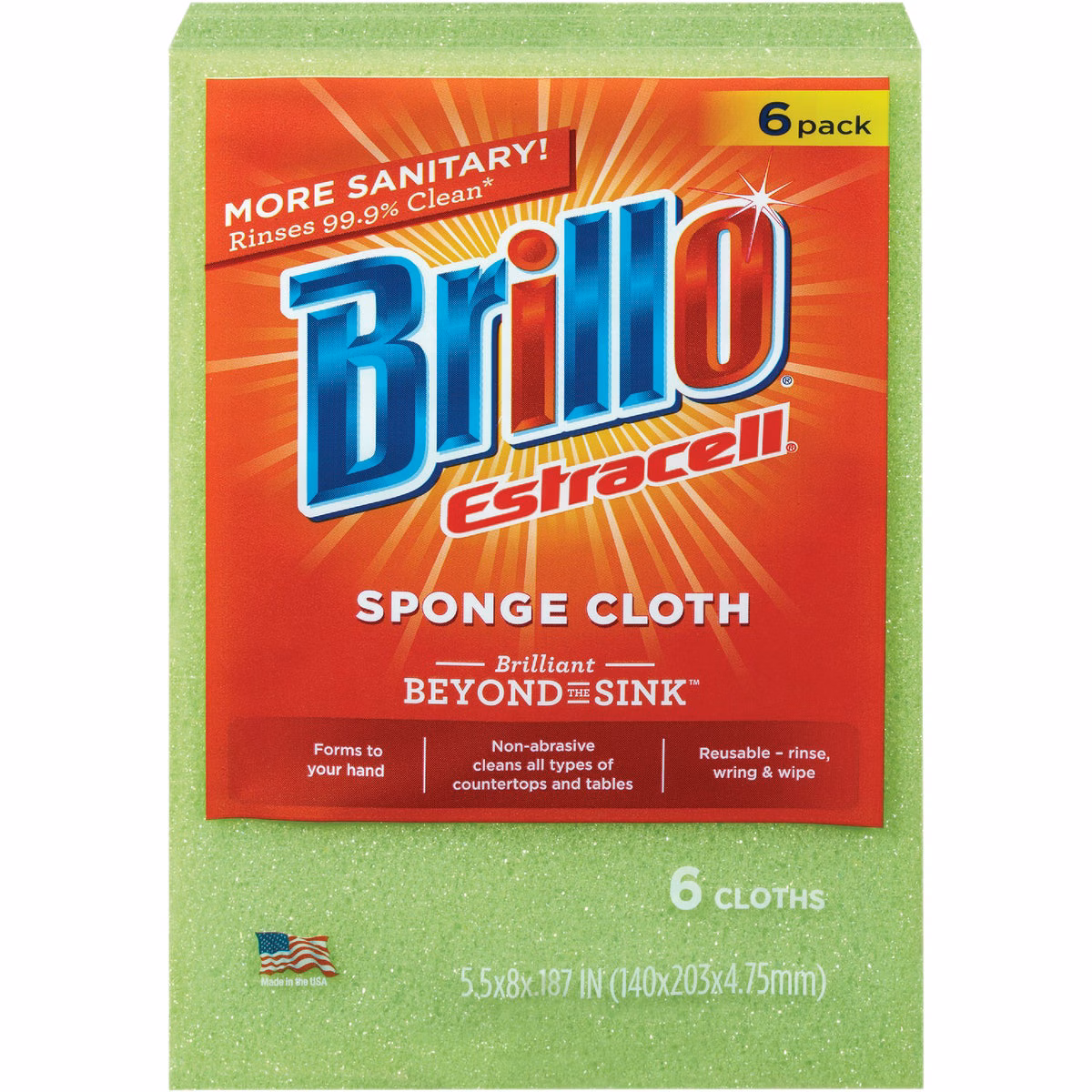 Brillo Sponge Cloth (6-Count)