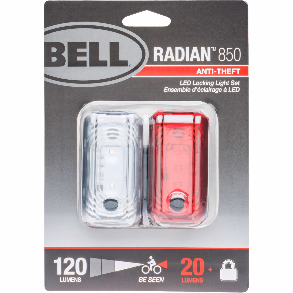 Bell Sports Radian 850 LED Bicycle Locking Light Set With COB (Chip on Board)