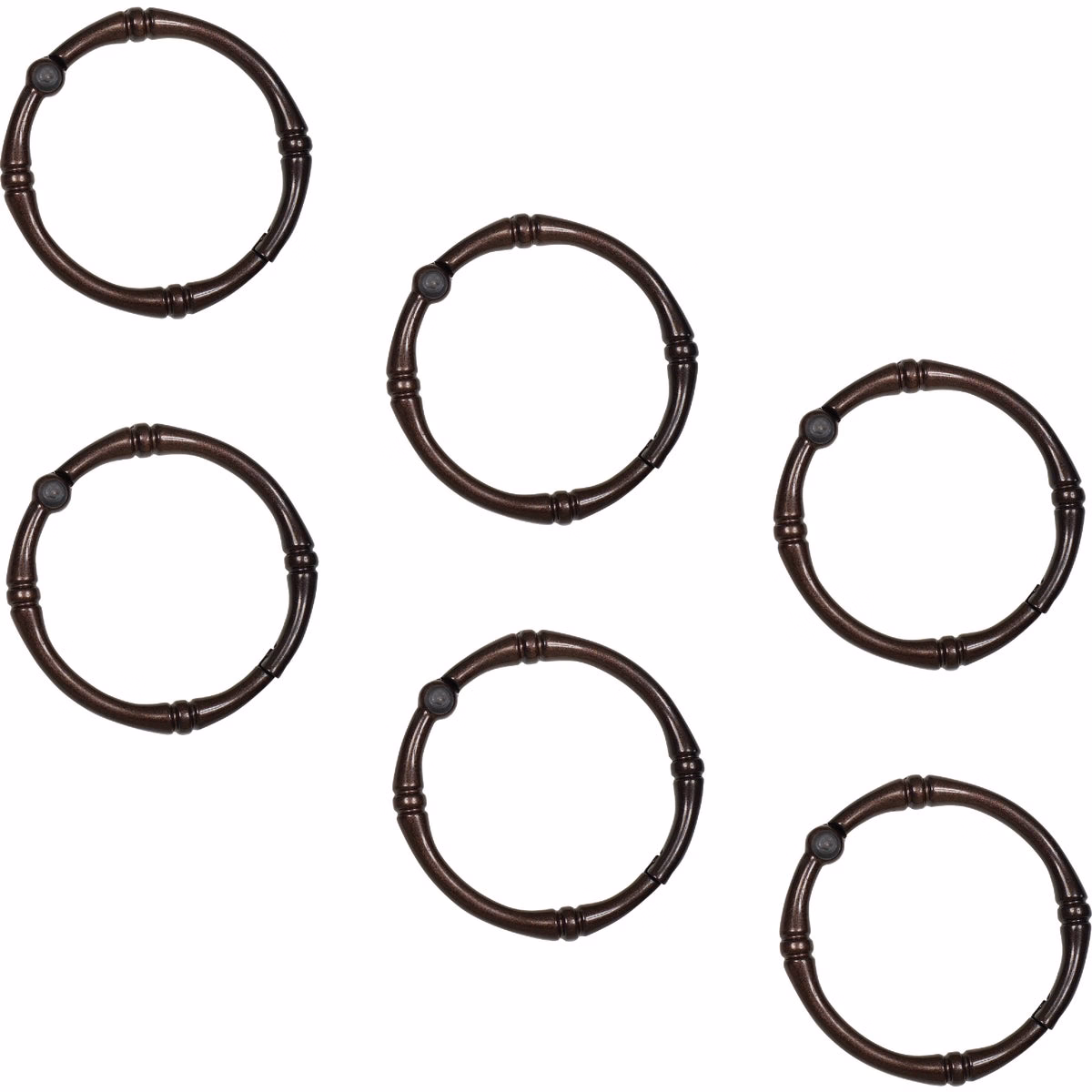 Zenna Home Bronze Decorative Shower Curtain Ring (12-Count)