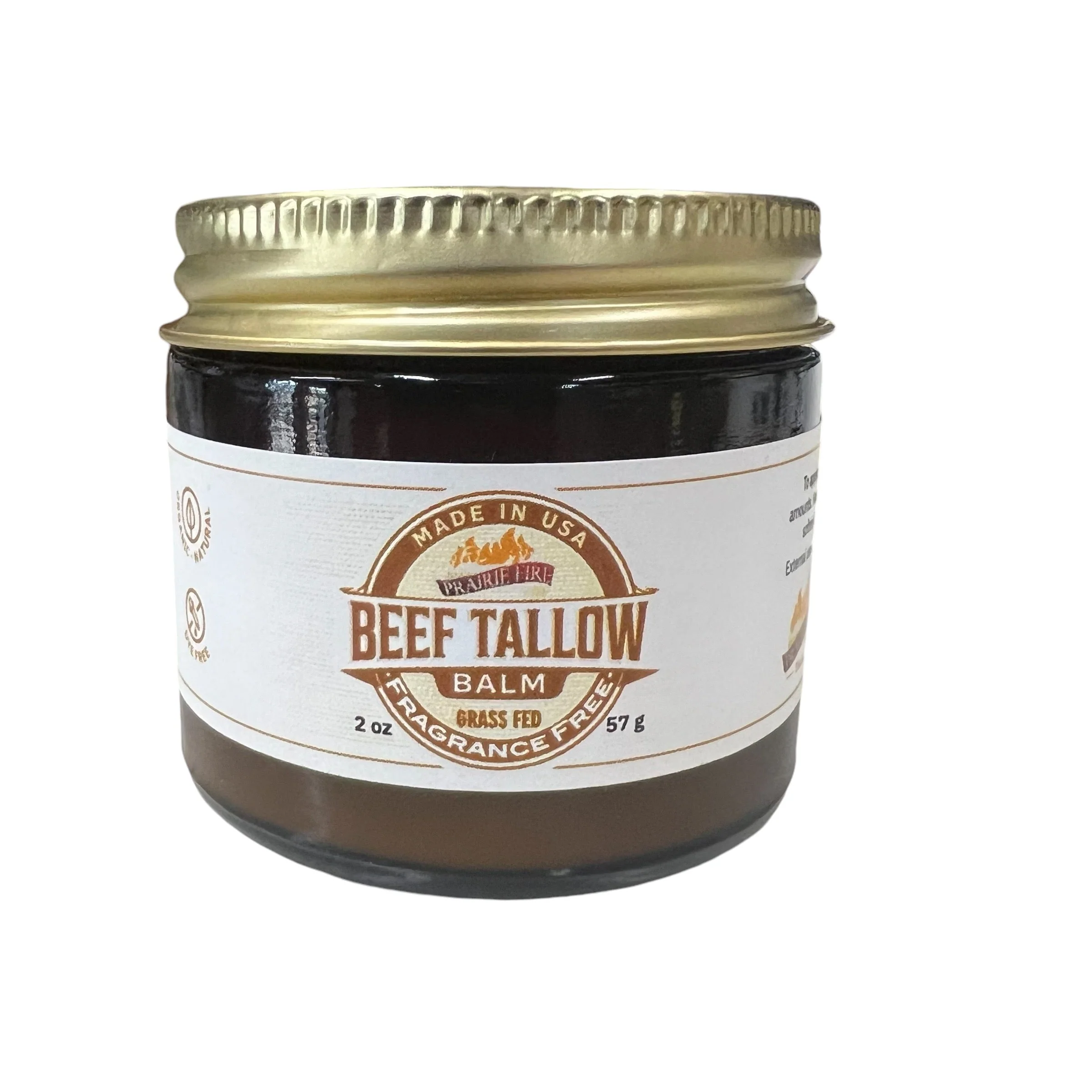 Grass Fed Beef Tallow Balm – 2 oz – Grown and Made in USA – Organic Grass Fed and Finished Tallow – Moisturizing Skin Care
