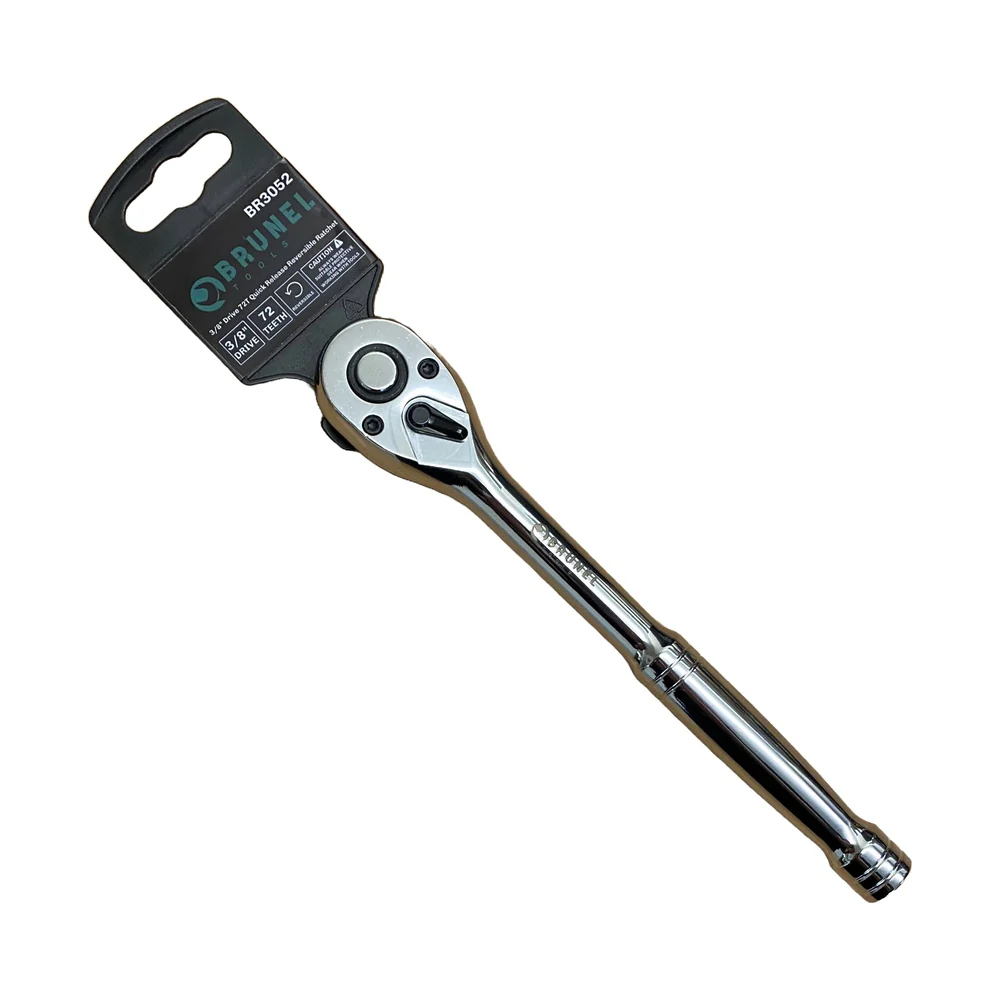 BRUNEL Tools 3/8″ Drive 72T Quick Release Reversible Ratchet Socket Wrench BR3052