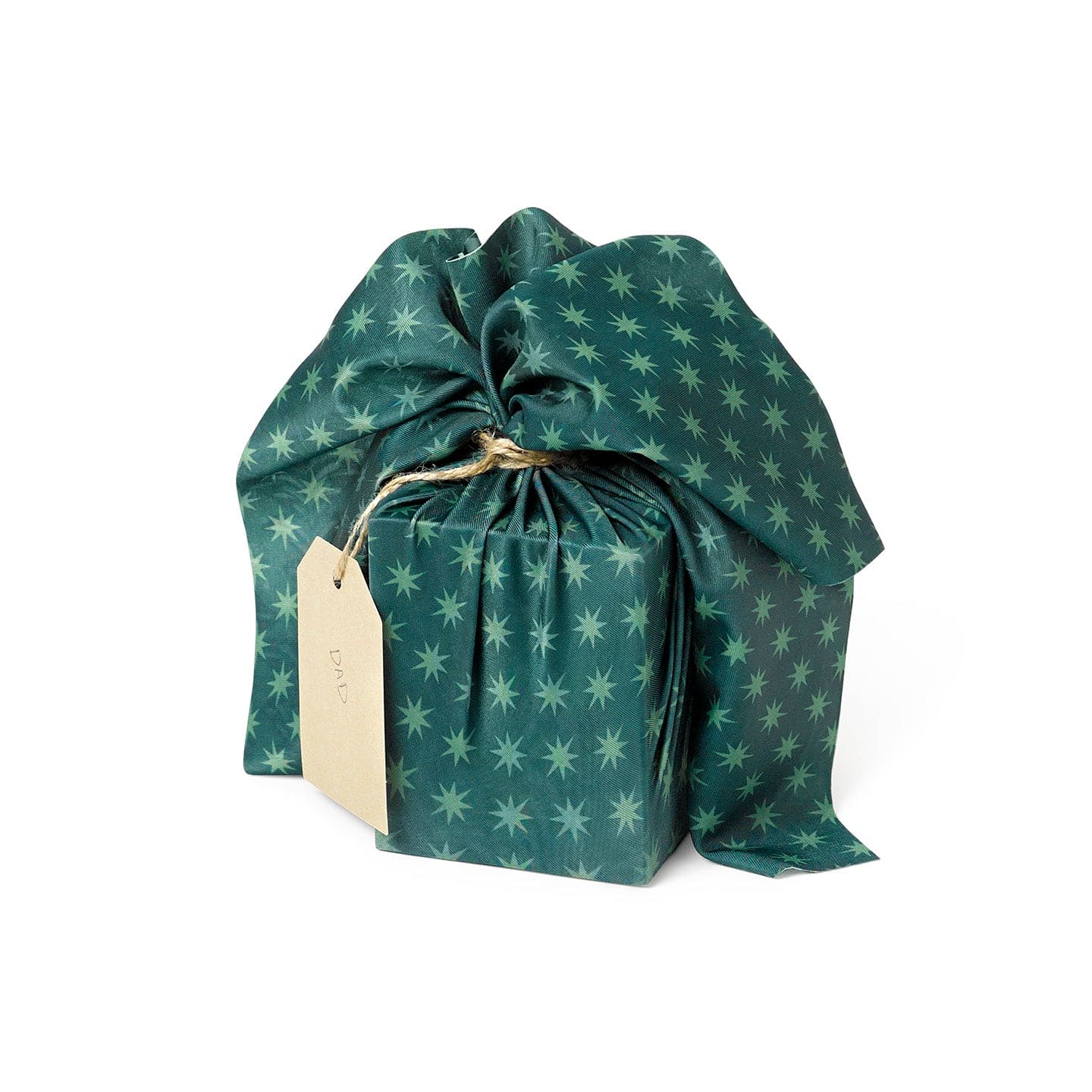 Set of 3 (S, L, XL) Reusable Cloth Furoshiki Gift Wrap | Christmas Trees & Bright Red - Image 2