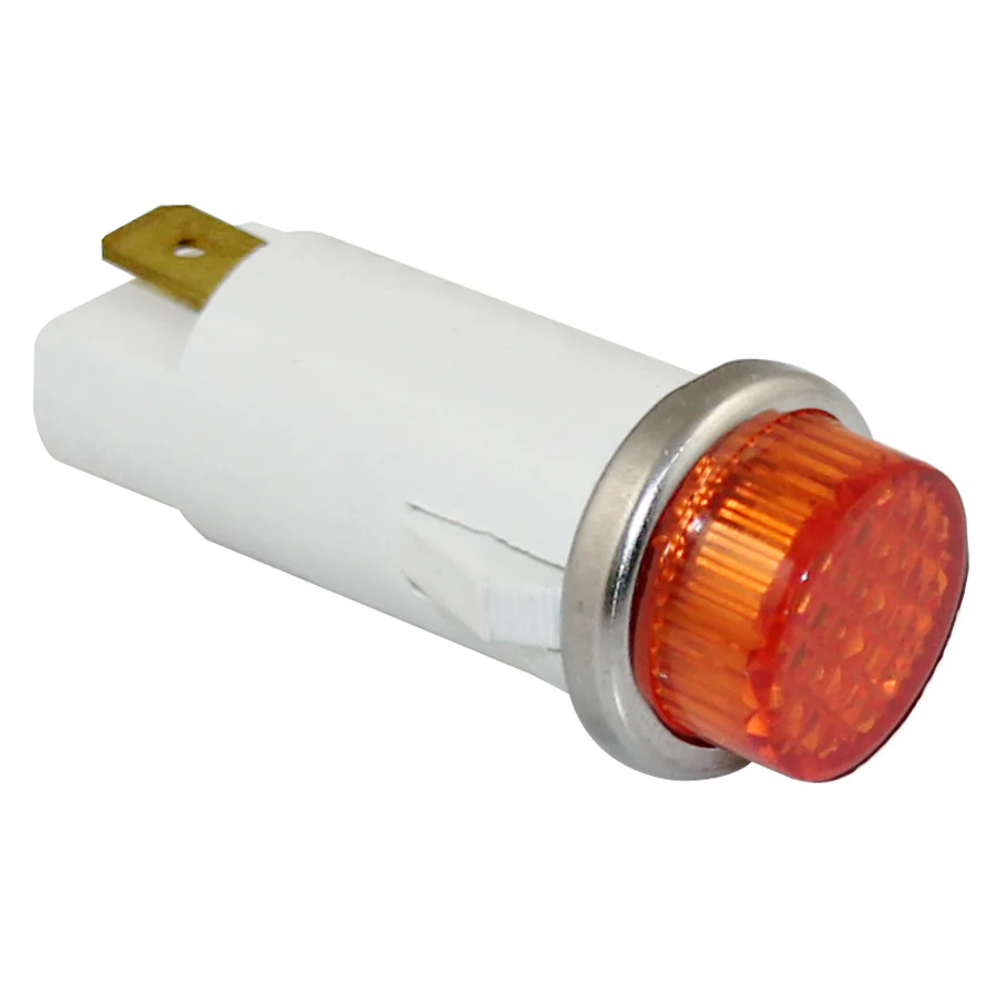 SUNS IL4E-24E-A-Q LED 1/2″ Amber Indicator Light Raised 24V Solico Ideal