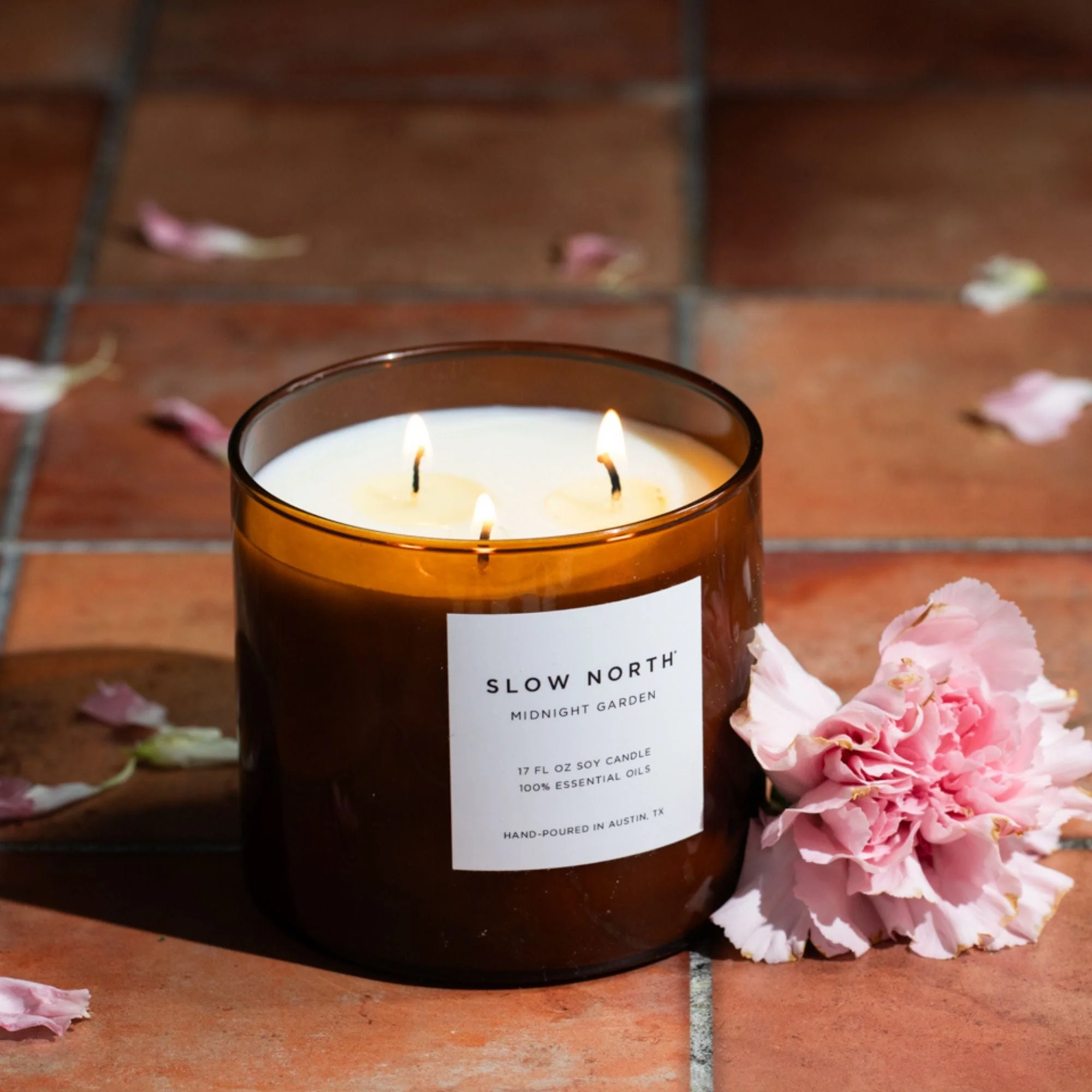 Midnight Garden (Lavender + Rosemary + Geranium) – Signature 3-Wick Candle