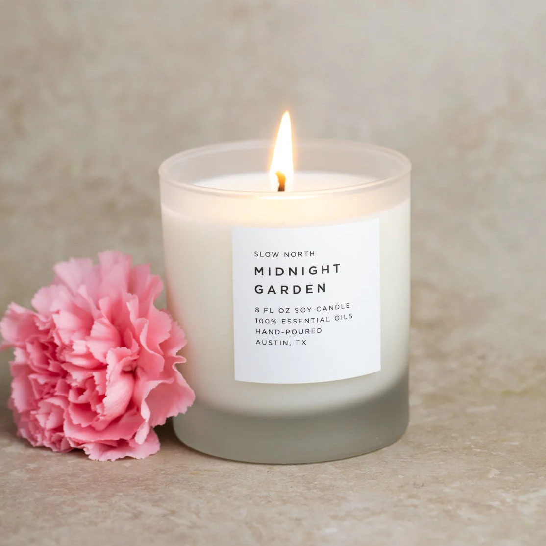 Midnight Garden – Signature Candle (Lavender + Rosemary + Geranium)