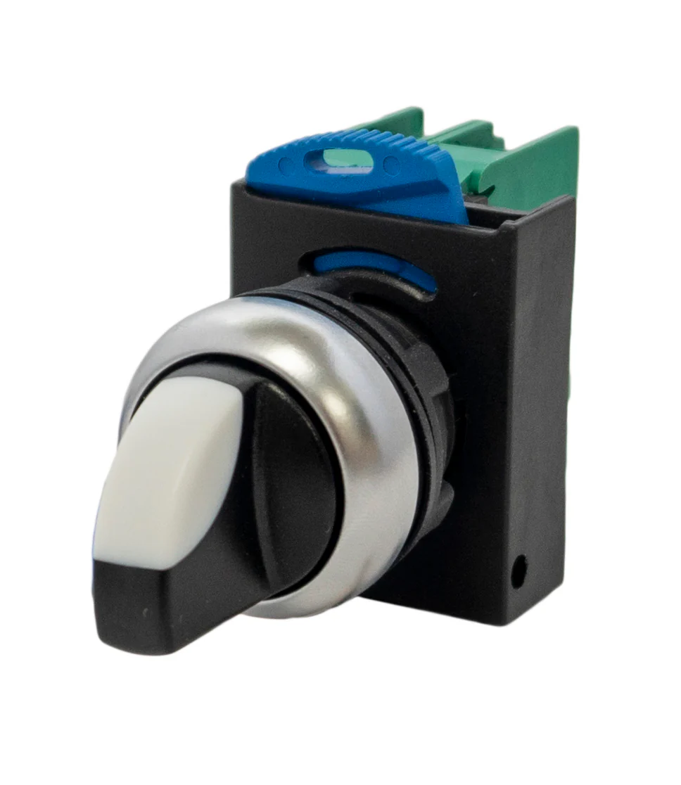 SUNS PB22-S3-B-P7-N 22mm Selector Switch IP67 3-Position Momentary 2NO