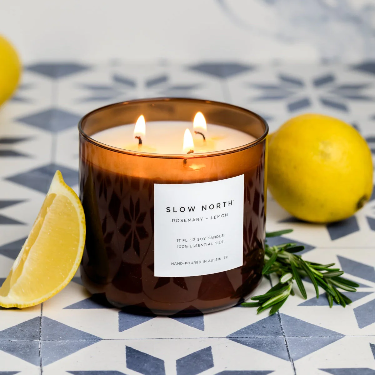 Rosemary + Lemon – Signature 3-Wick Candle