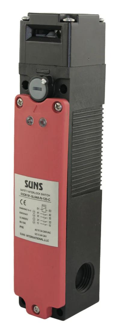 SUNS SSD6191-SL13B-U-24-L1-C-EU Solenoid Interlock Safety Switch 2NC (1NC/1NO) TP3-4121A024L024M