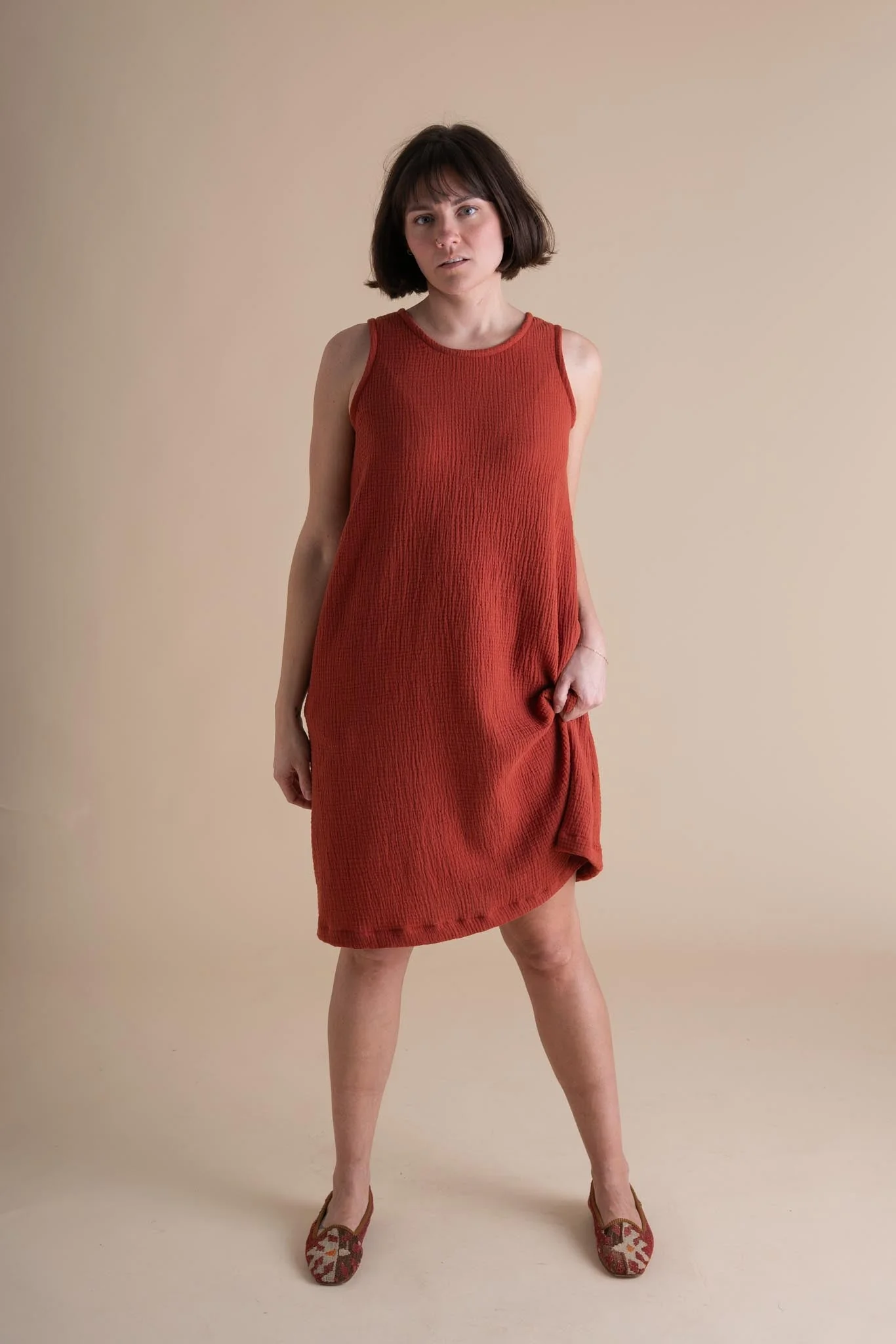 Tank Dress in Mulberry