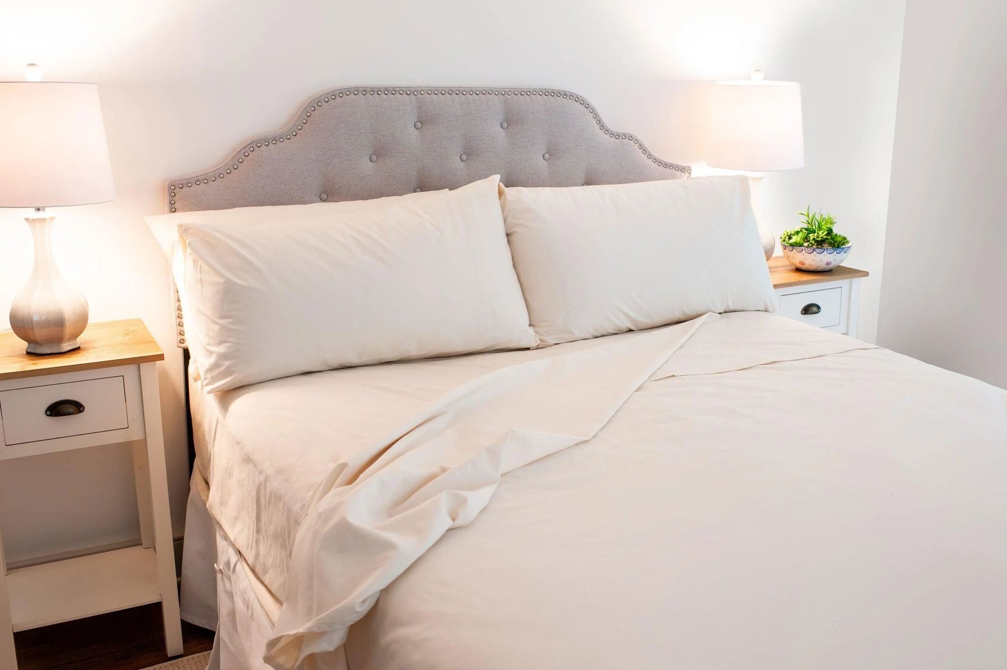 Cotton Single [Separate] Fitted Bed Sheet - Image 3