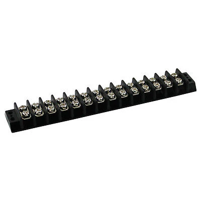 SUNS TU114 UL Rated 15A/300V Terminal Block 14 Position 22-14 AWG Barrier Strip TB100-14