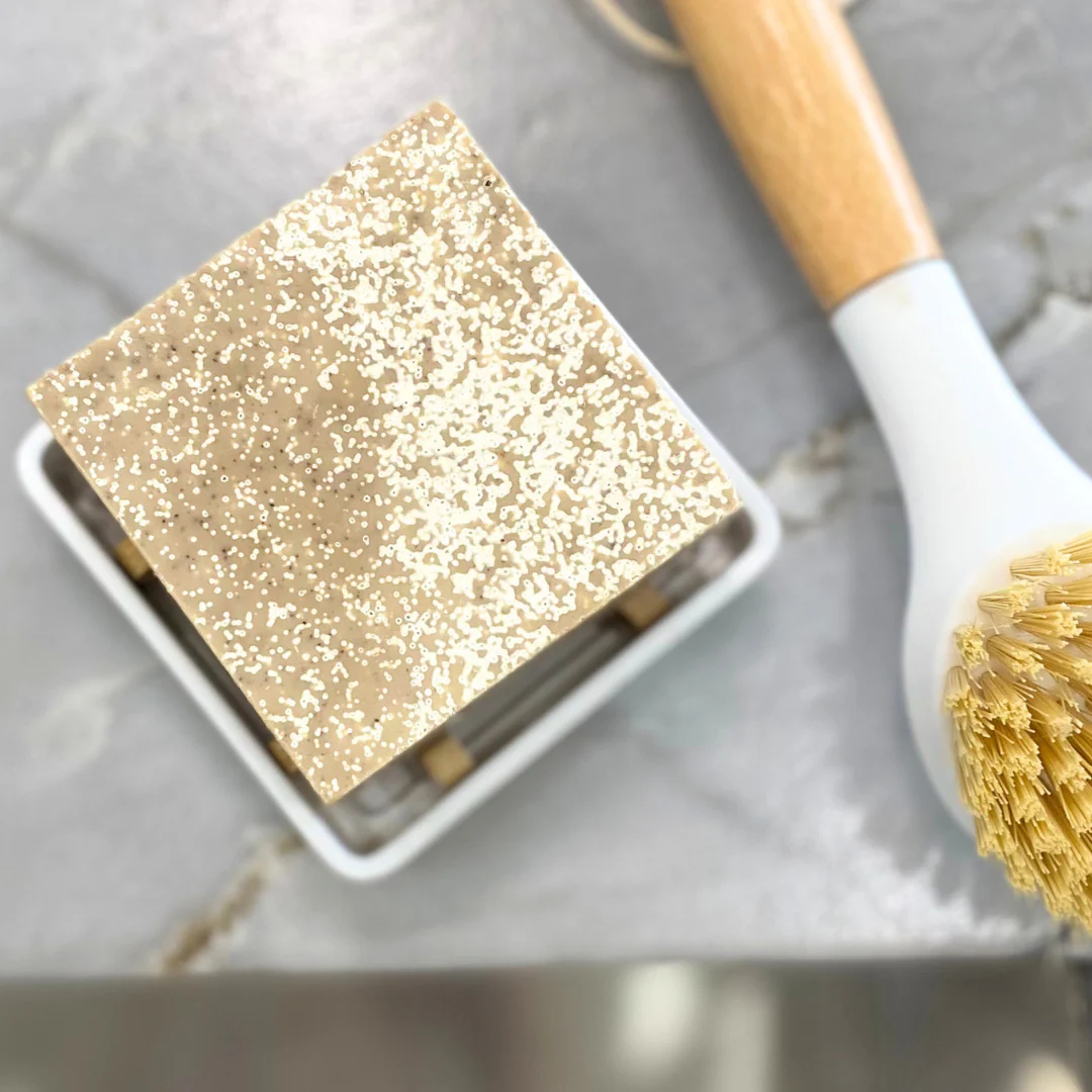 Solid Kitchen Soap Bar – No Plastic Bottles, Cuts Grease Better Than Liquid