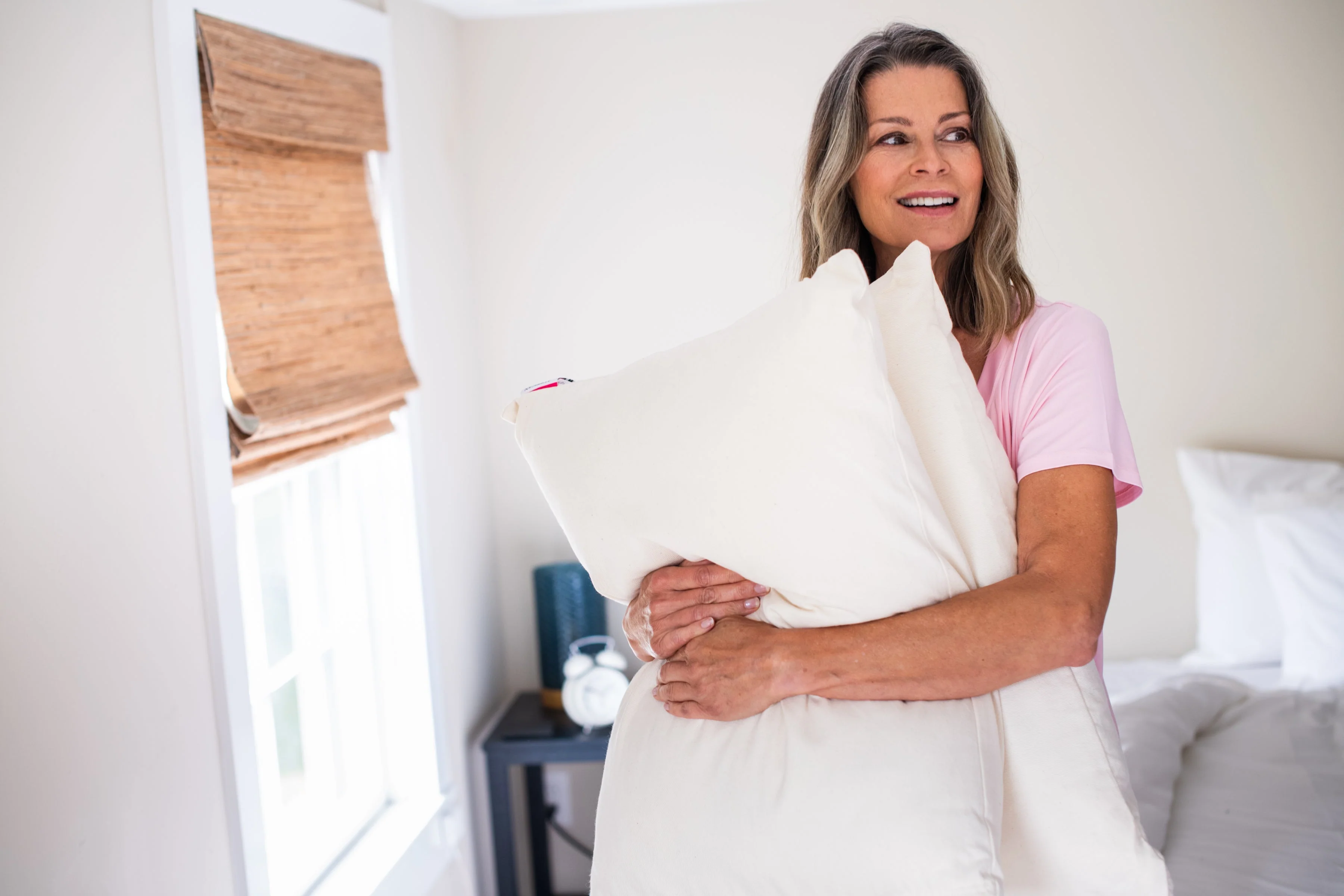 Natural Cotton Pillow With Wool Filling - Image 3
