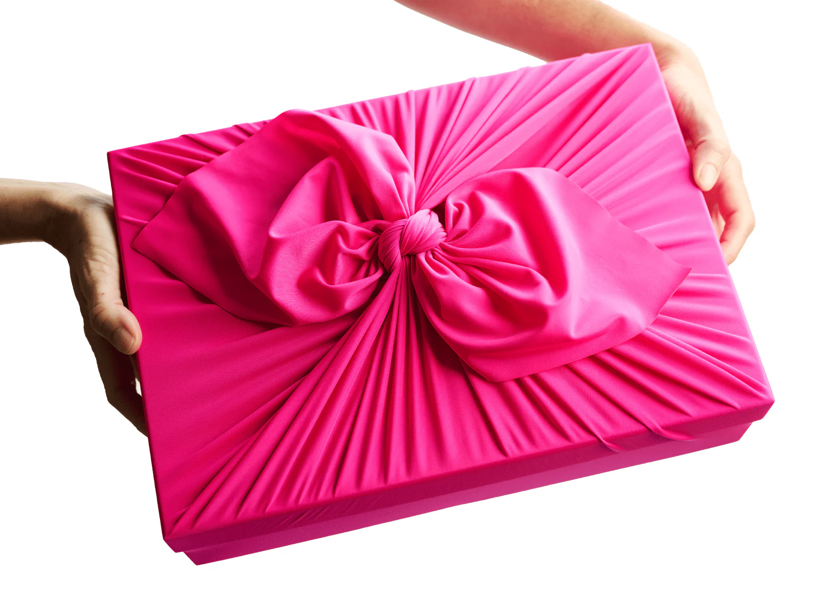 Large Reusable Cloth Furoshiki Gift Wrap | Hot Pink - Image 2
