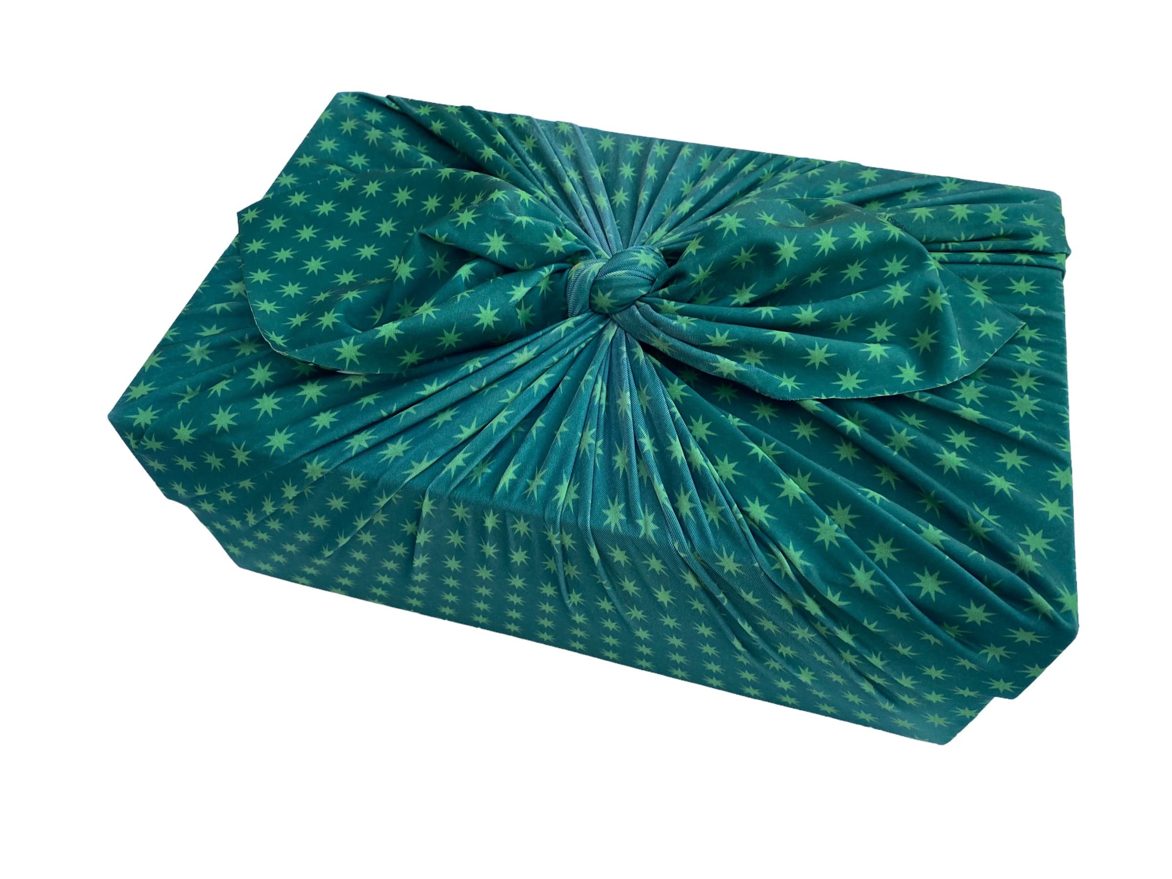Large Reusable Cloth Furoshiki Gift Wrap | Christmas Trees & Stars - Image 2